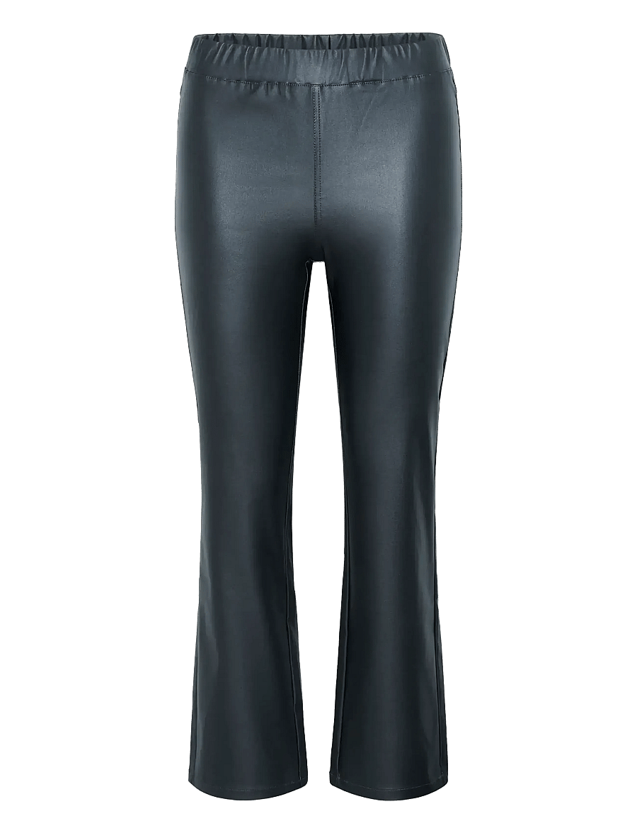 Kaffe - KAada Crop Jeggins - pantalons en cuir - black oyster - 1