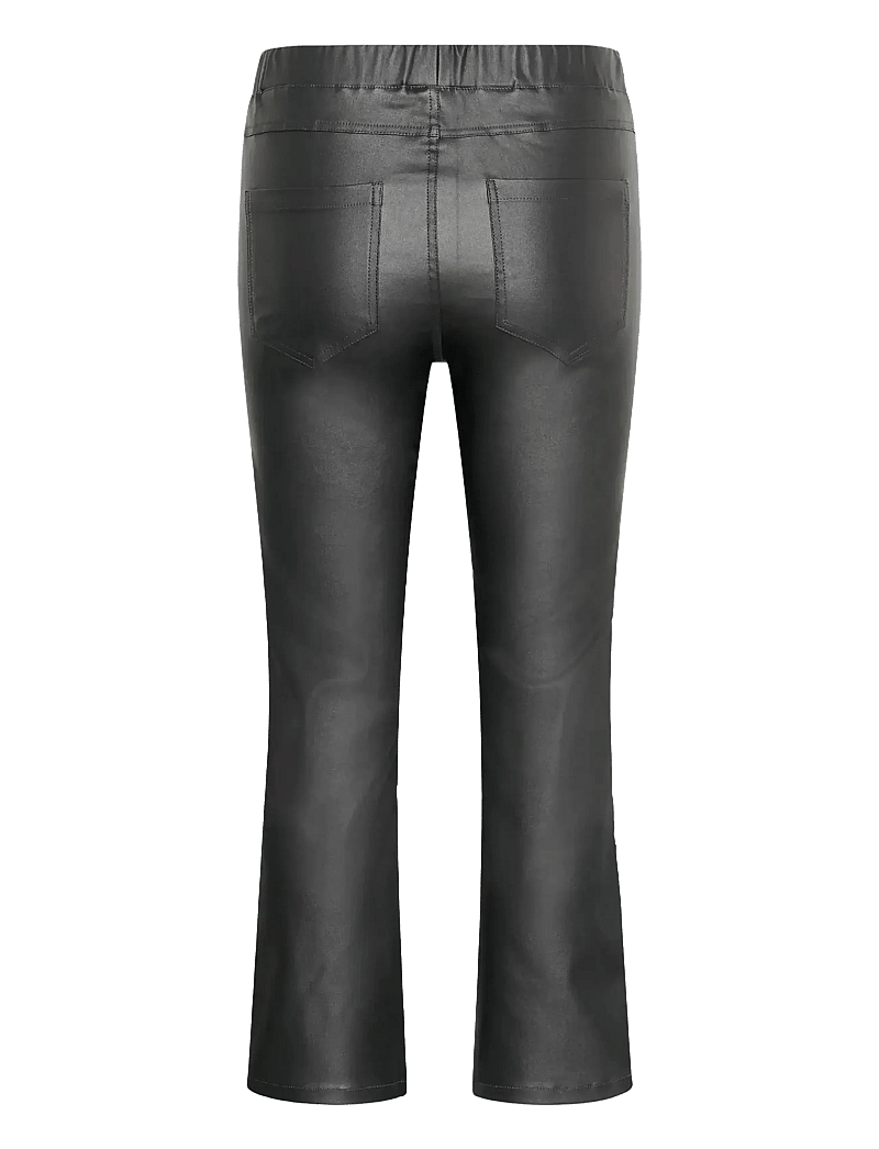 Kaffe - KAada Crop Jeggins - spodnie skórzane - black oyster - 2