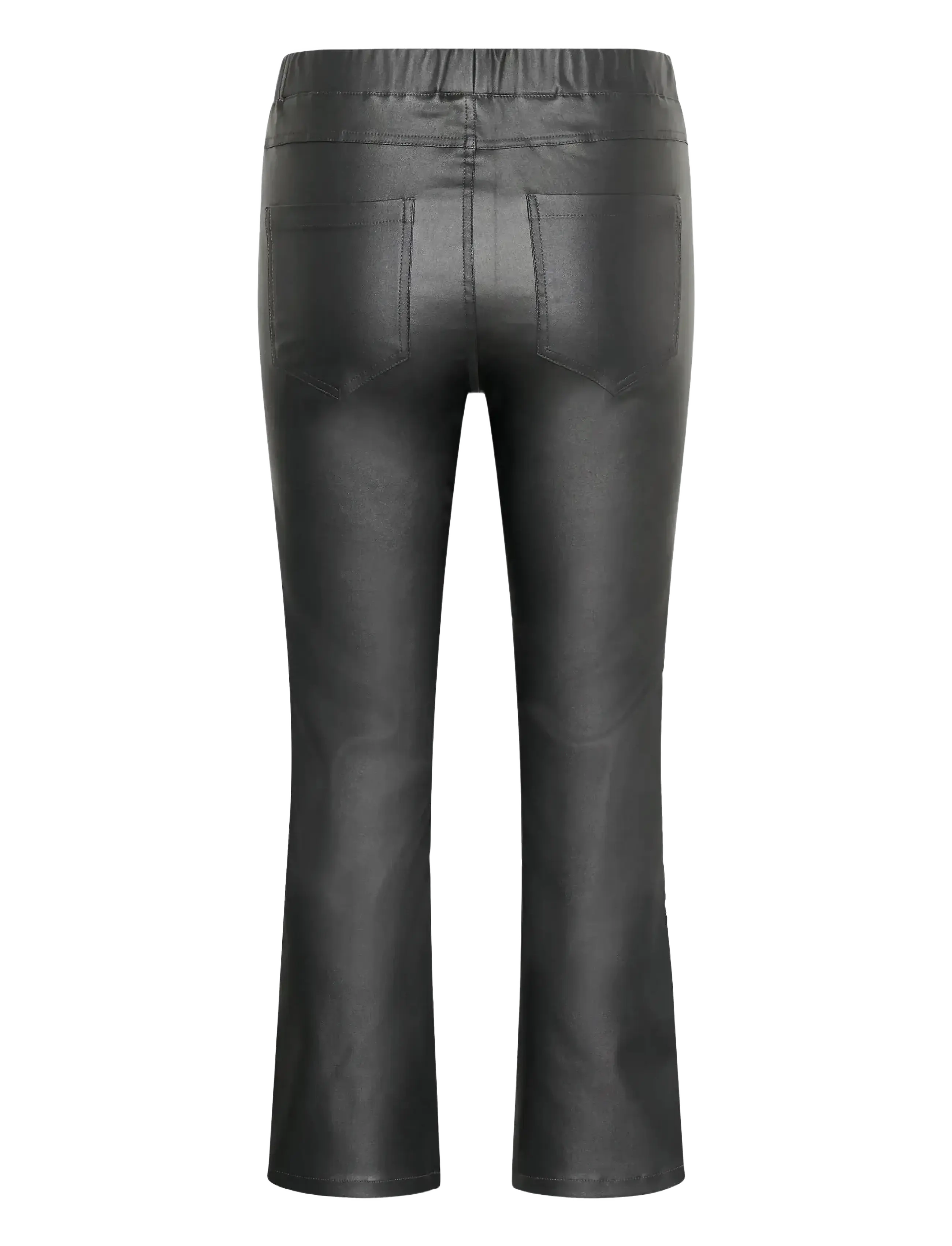 Kaffe - KAada Crop Jeggins - læderbukser - black oyster - 2