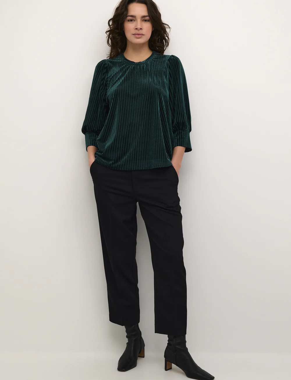 Kaffe - KAcaca Blouse - kortærmede bluser - garden topiary cc. - 3