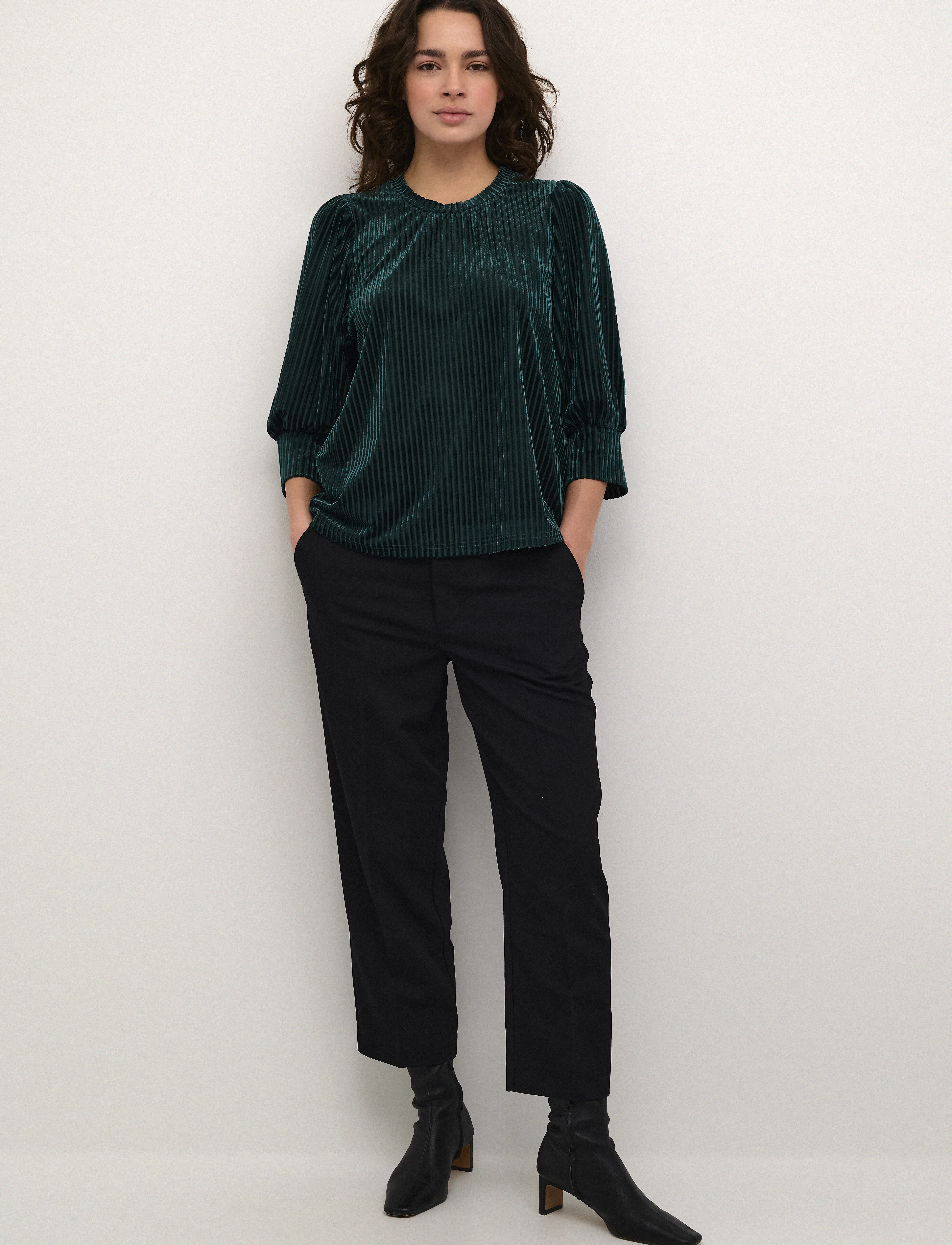 Kaffe - KAcaca Blouse - kortærmede bluser - garden topiary cc. - 4