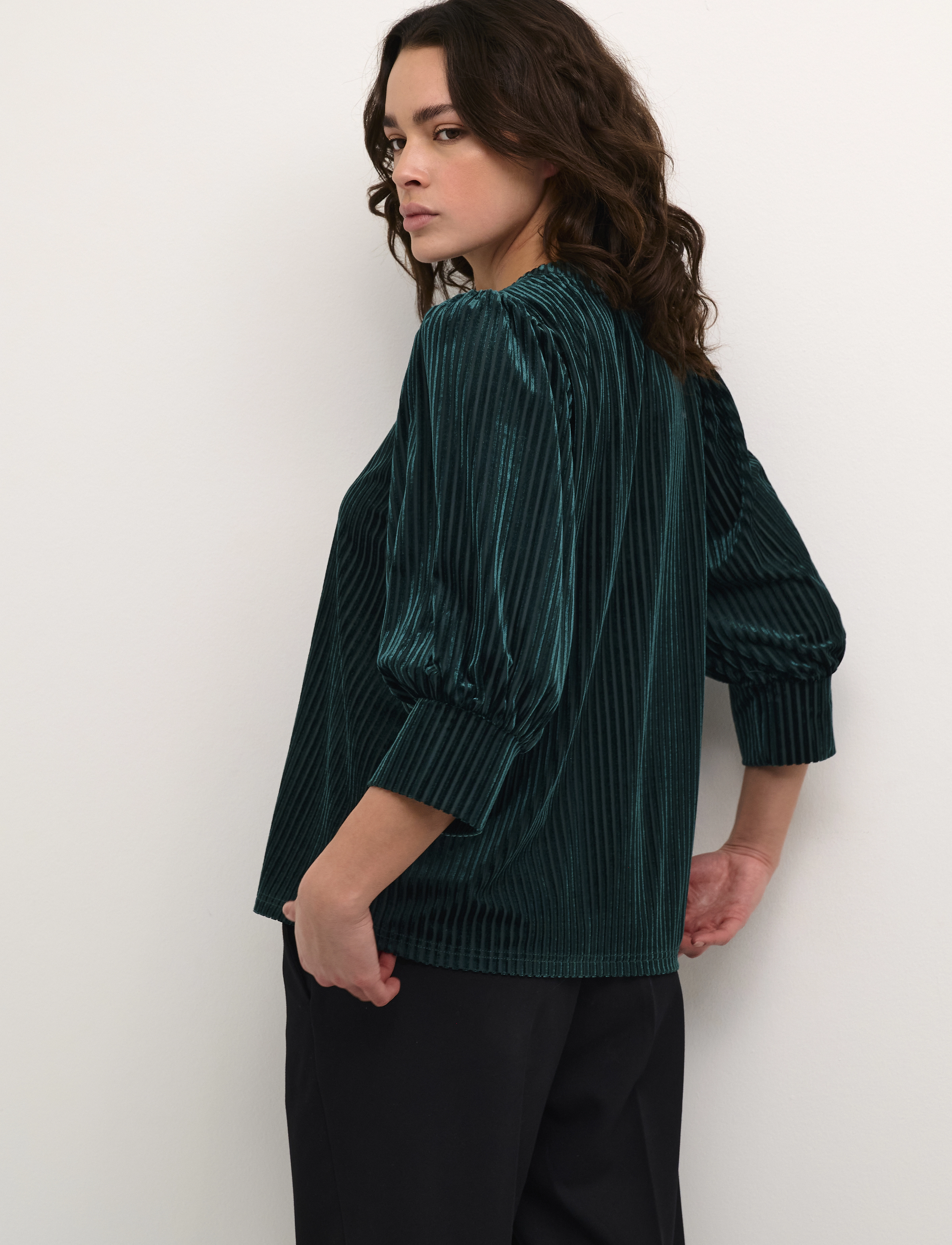Kaffe - KAcaca Blouse - kortærmede bluser - garden topiary cc. - 3