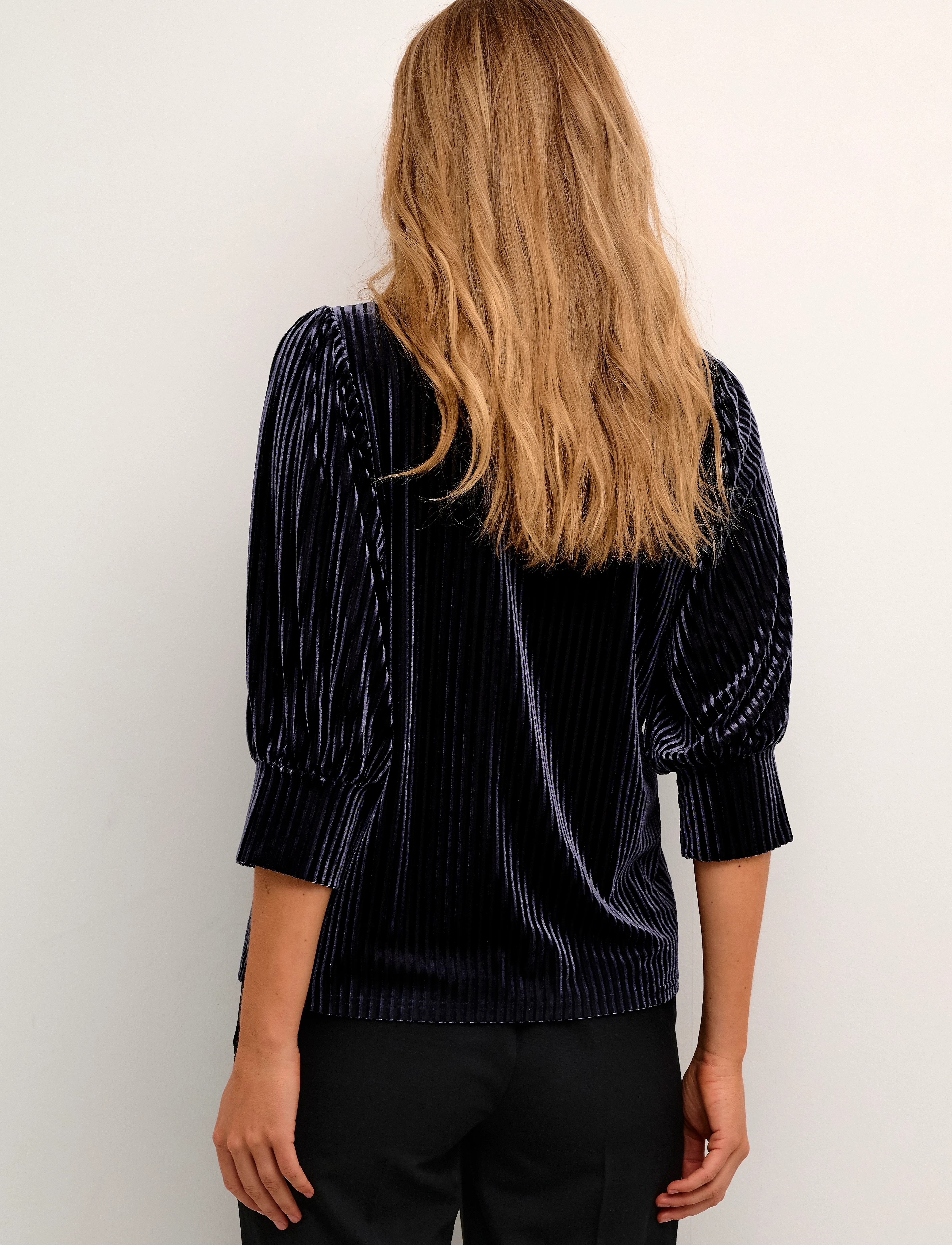 Kaffe - KAcaca Blouse - blūzes ar īsām piedurknēm - midnight marine - 4