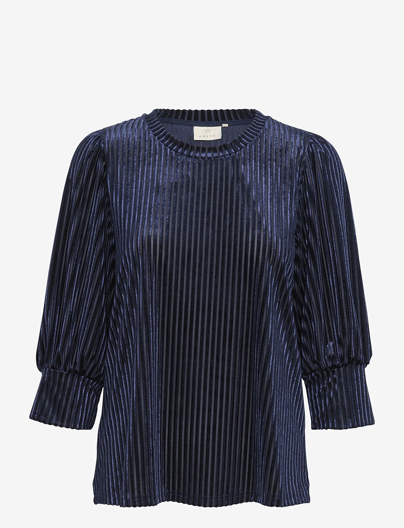 Kaffe - KAcaca Blouse - kurzämlige blusen - midnight marine cc - 0