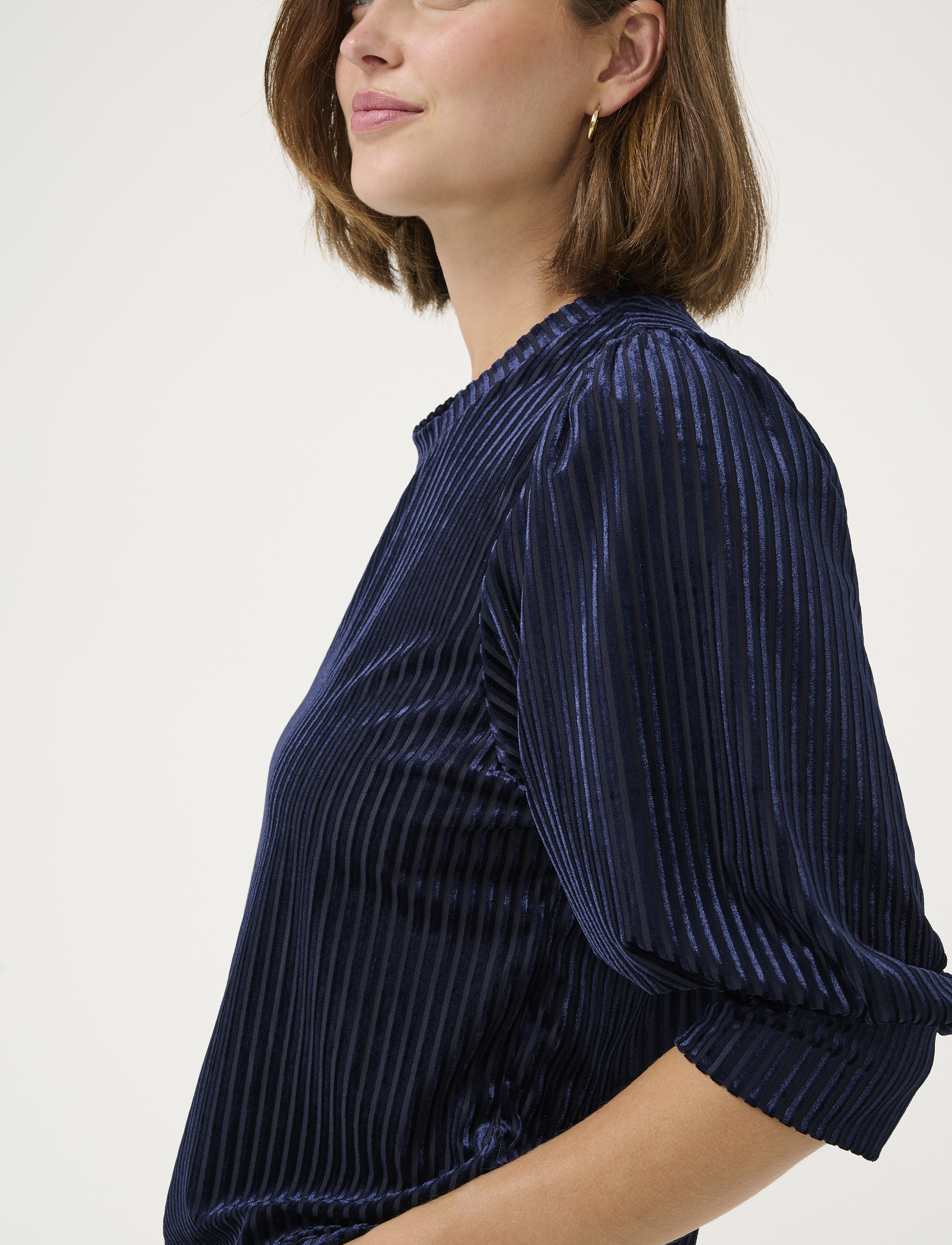 Kaffe - KAcaca Blouse - kurzämlige blusen - midnight marine cc - 3