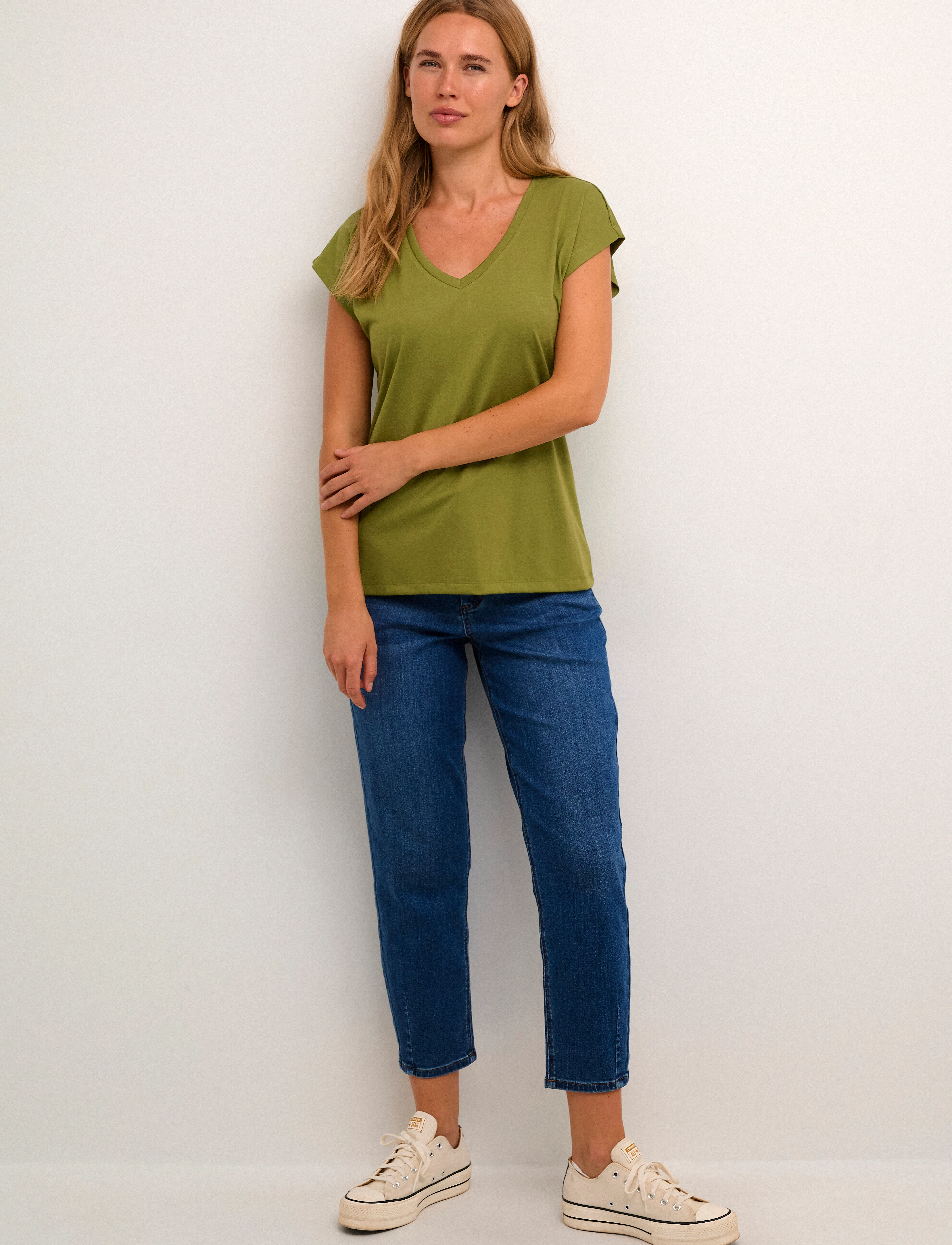 Kaffe - KAlise T-Shirt - laveste priser - calla green - 3