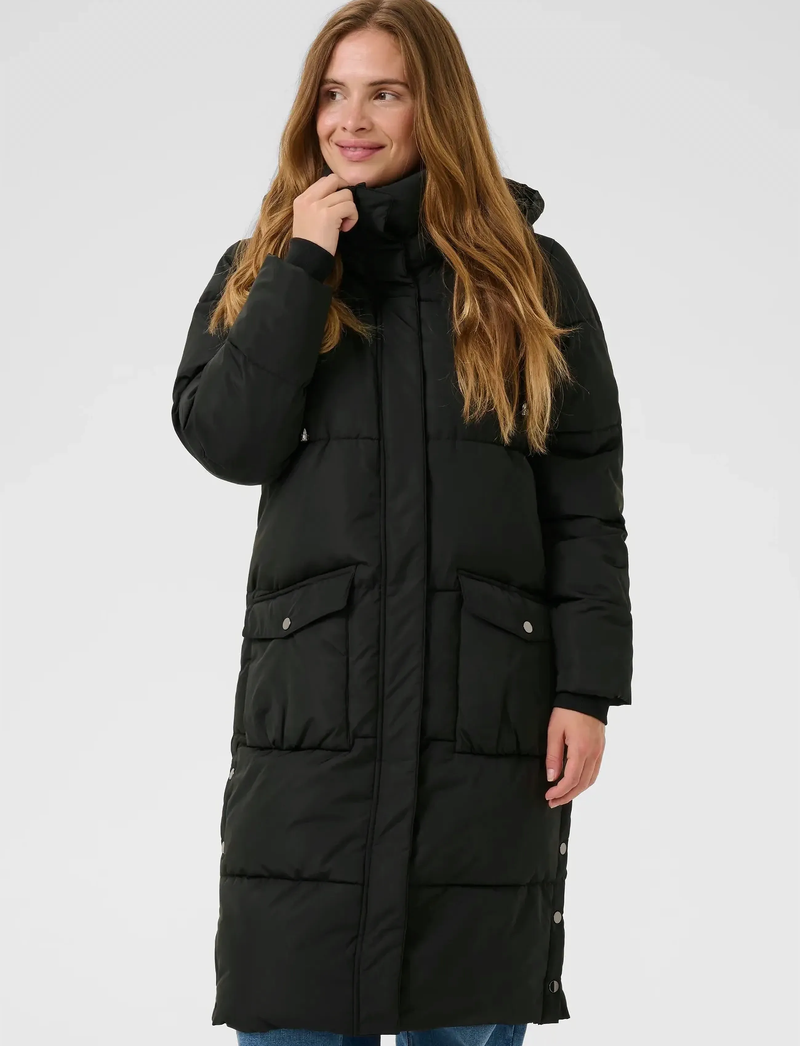 Kaffe Kaanika Oberbekleidung, 40, Coats, Schwarz - Padded Frauen
