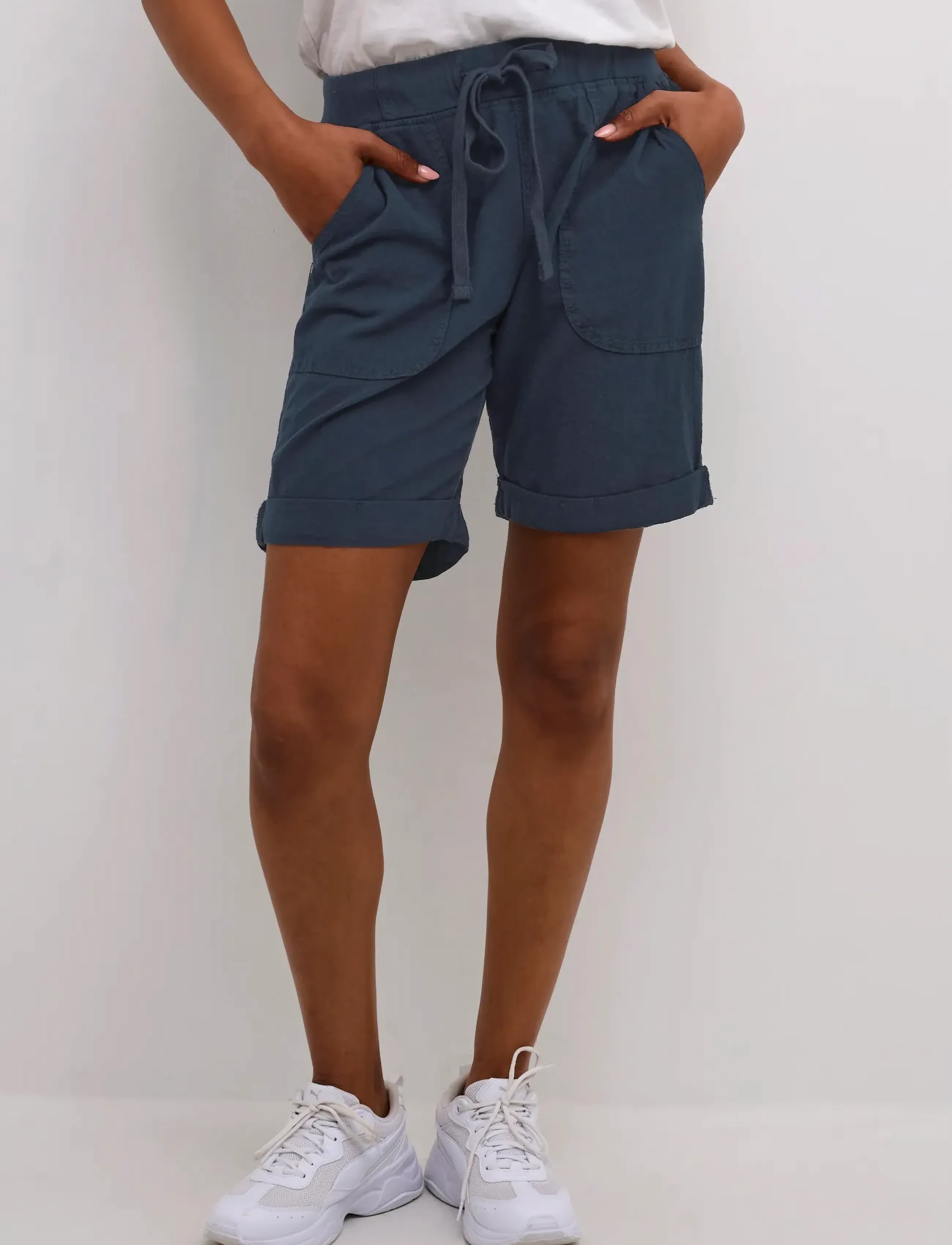 Kaffe Kanaya Shorts, 36, Blue, Shorts > Afslappede Shorts, Dame