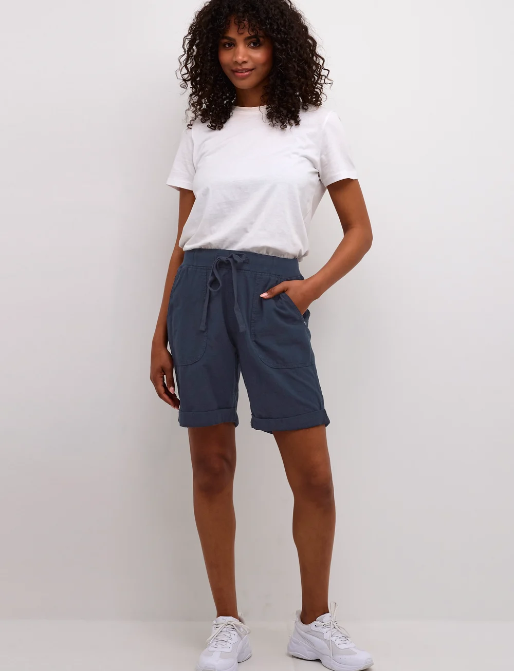 Kaffe - KAnaya Shorts - casual shorts - midnight marine - 3
