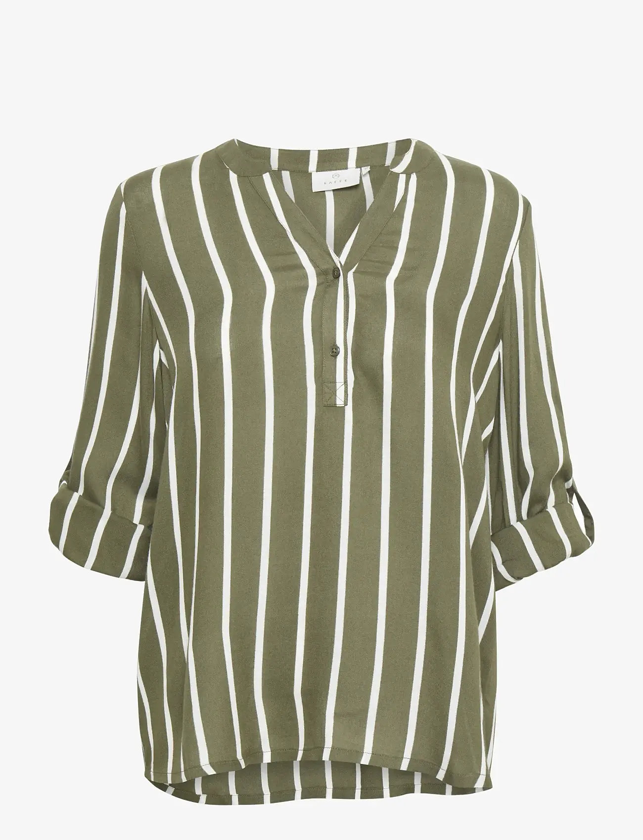 Kaffe - KAstridy Blouse - langærmede bluser - grape leaf/chalk - 1