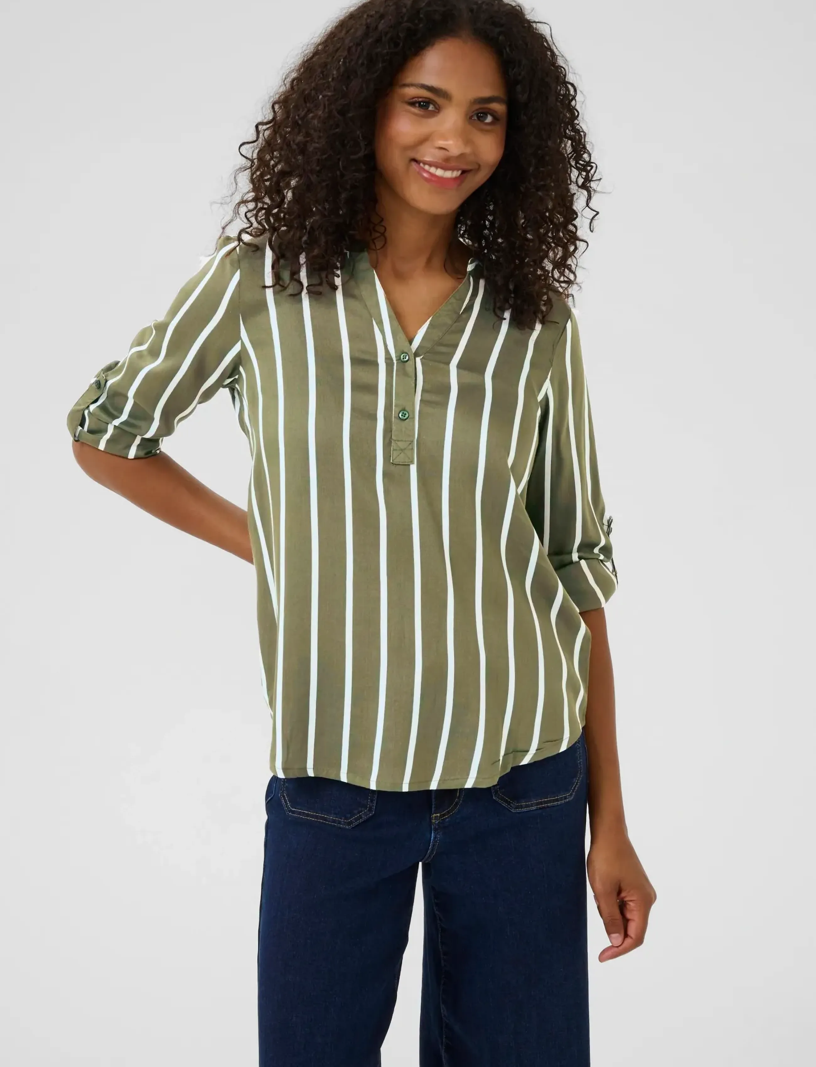 Kaffe Kastridy Blouse, 46, Green, Bluser > Langærmede, Dame