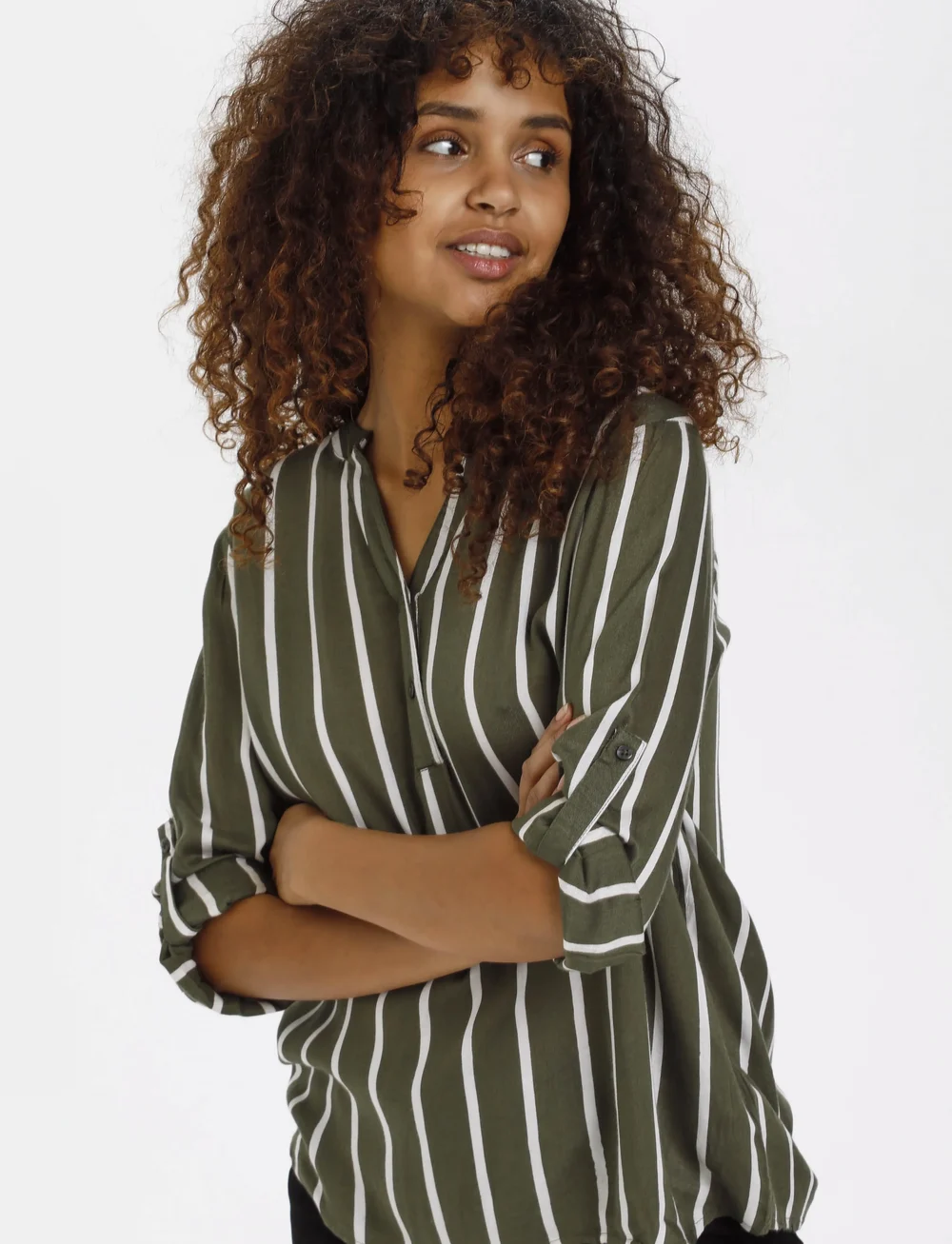 Kaffe - KAstridy Blouse - langærmede bluser - grape leaf/chalk - 0