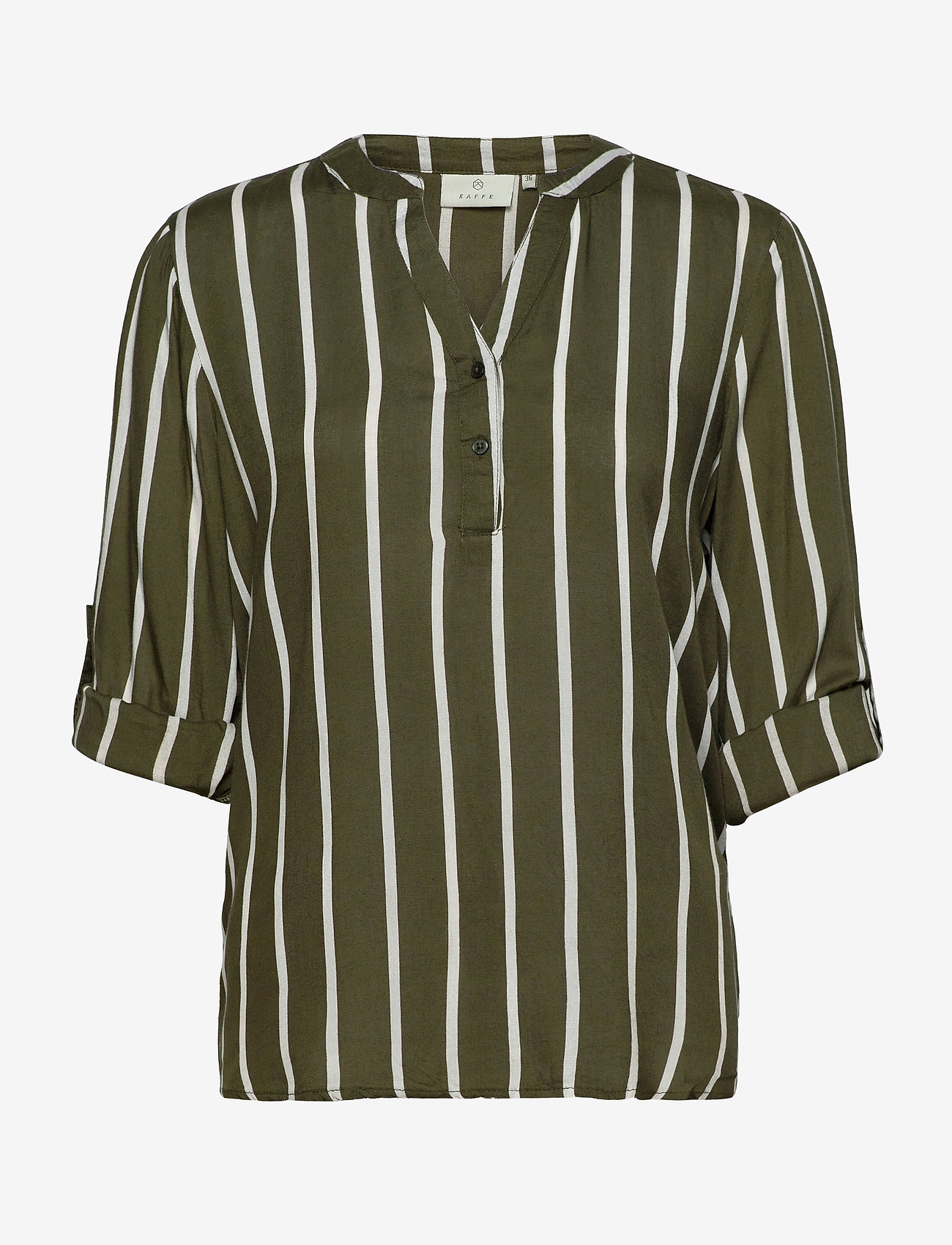 Kaffe - KAstridy Blouse - langærmede bluser - grape leaf/chalk - 3