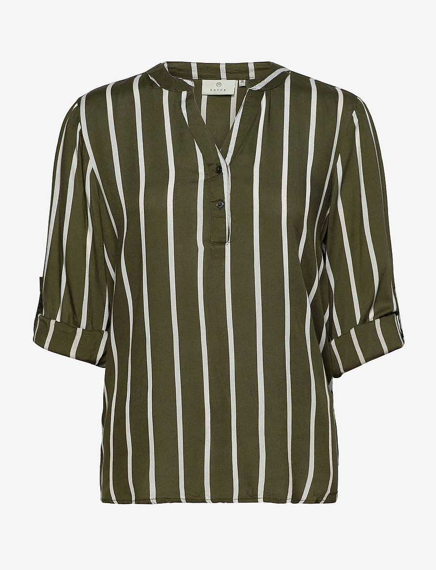 Kaffe - KAstridy Blouse - pikkade varrukatega pluusid - grape leaf/chalk - 3