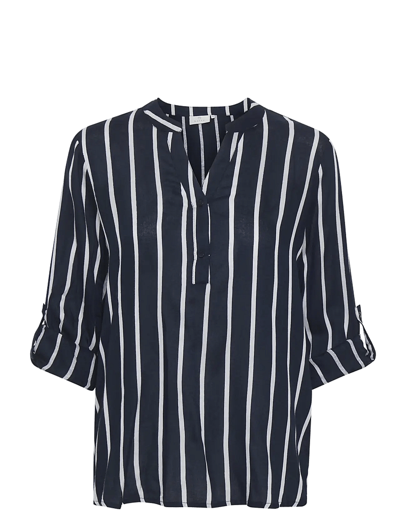 Kaffe - KAstridy Blouse - langærmede bluser - midnight marine/chalk - 1