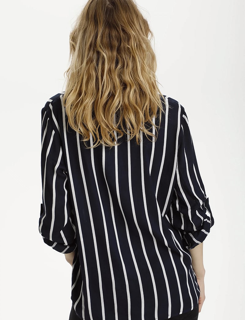 Kaffe - KAstridy Blouse - langærmede bluser - midnight marine/chalk - 5