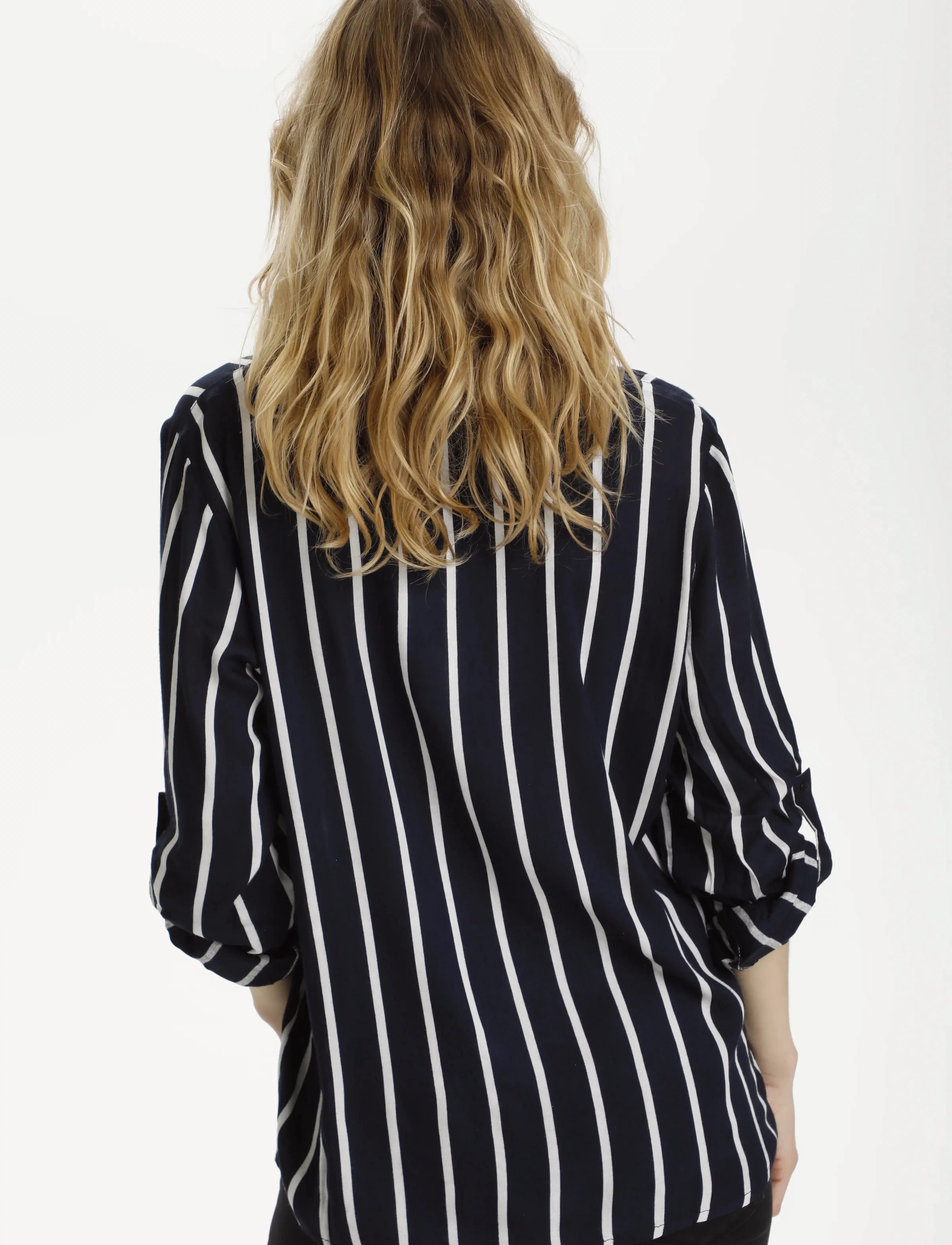Kaffe - KAstridy Blouse - langärmelige blusen - midnight marine/chalk - 5