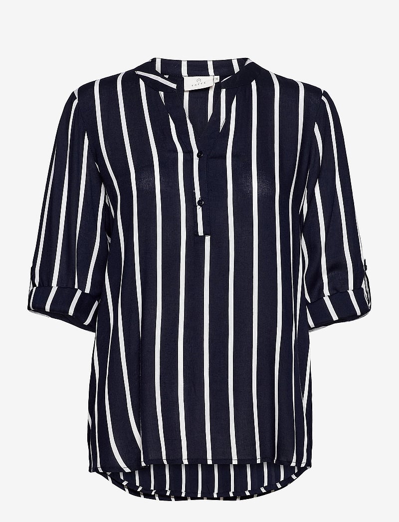 Kaffe - KAstridy Blouse - langærmede bluser - midnight marine/chalk - 3