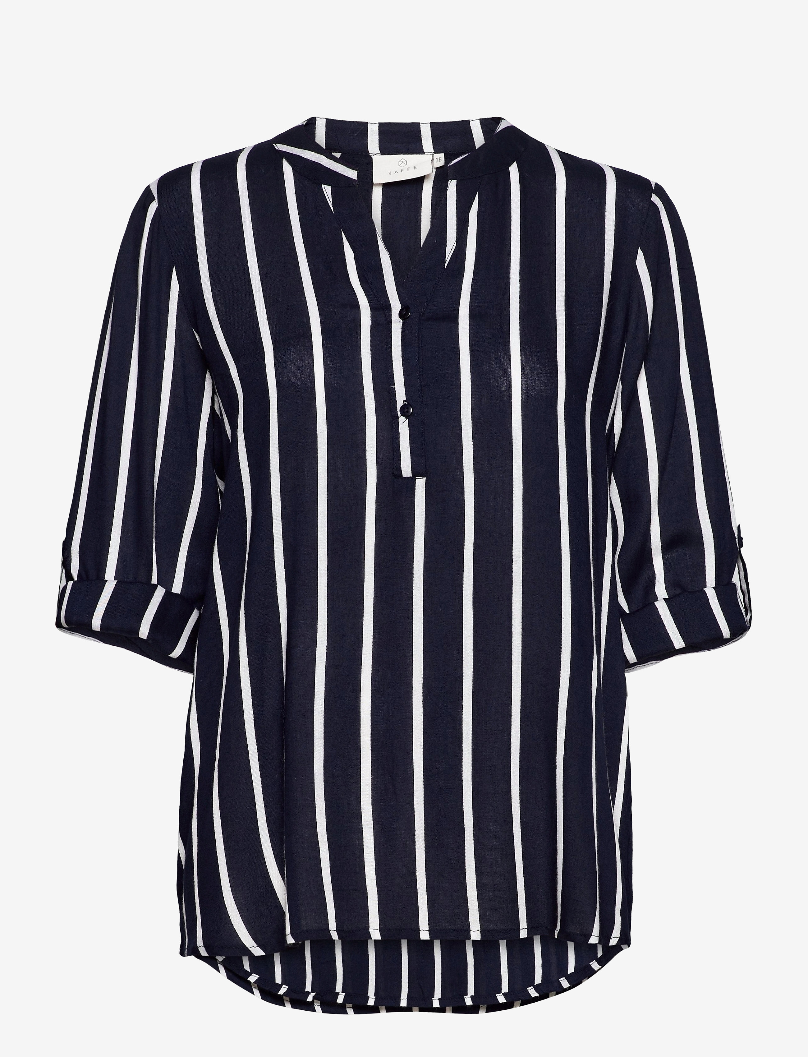 Kaffe - KAstridy Blouse - langärmelige blusen - midnight marine/chalk - 3