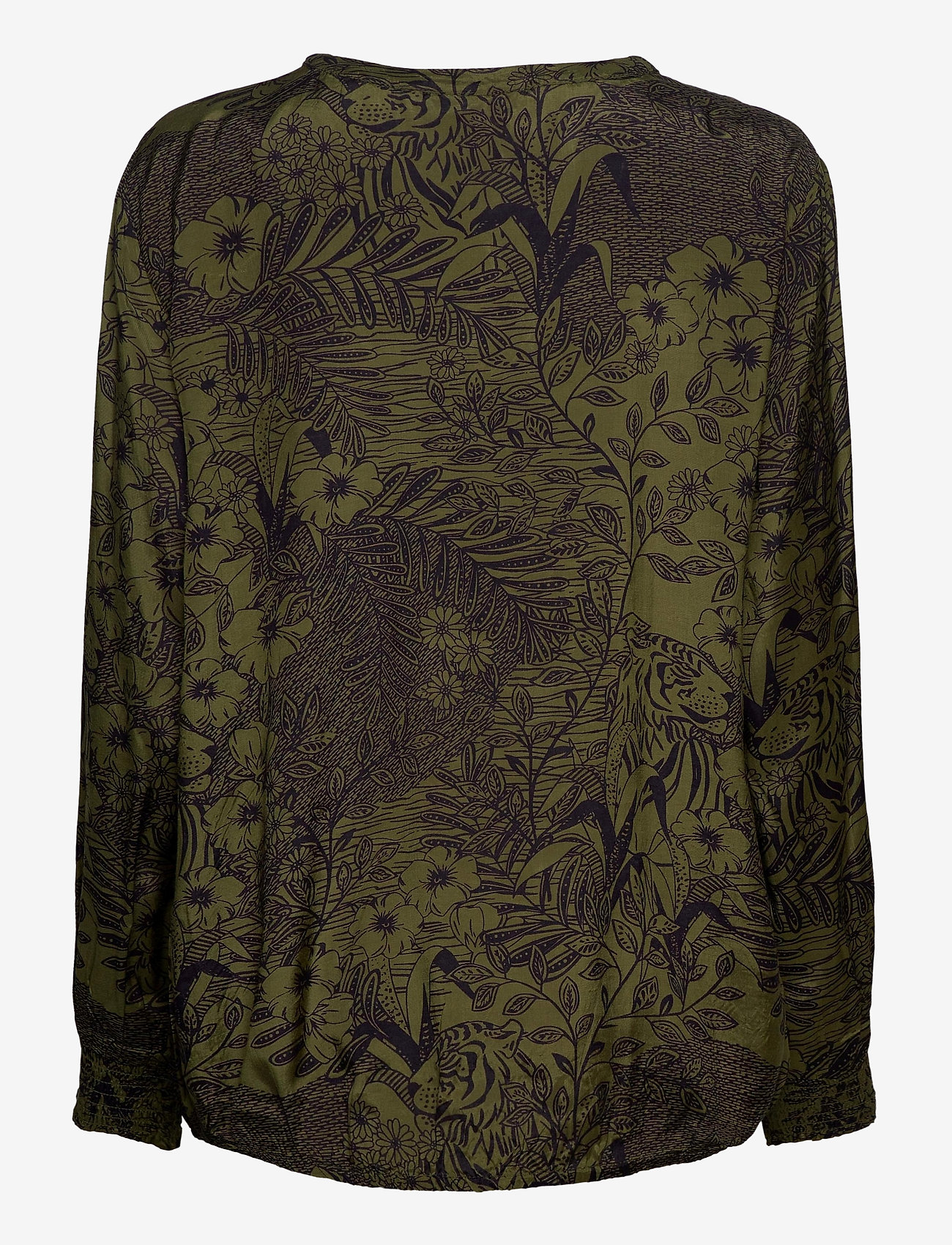 Kaffe - KAmonna Blouse - grape leaf -flower/tiger aop - 1