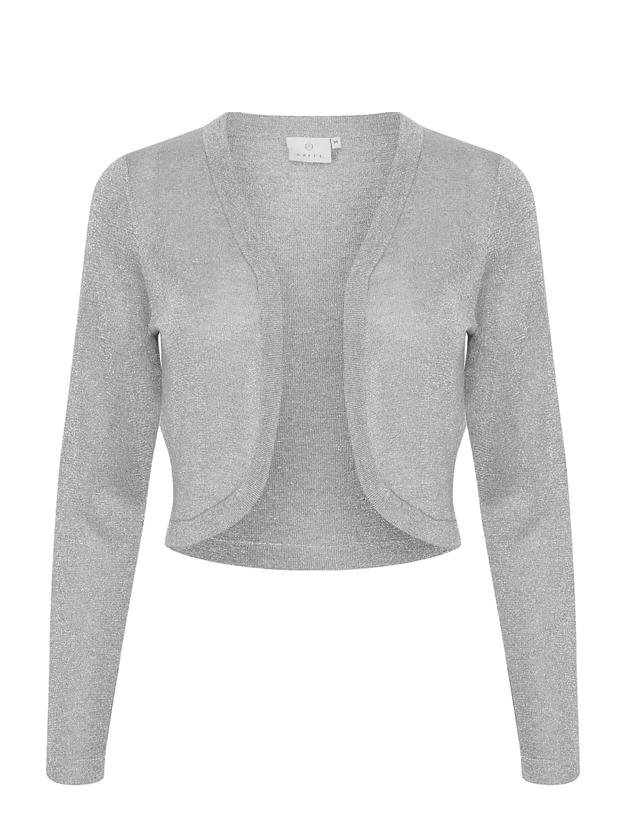 Kaffe - KAankra Bolero - koftor - grey mel. w. silver lurex - 1