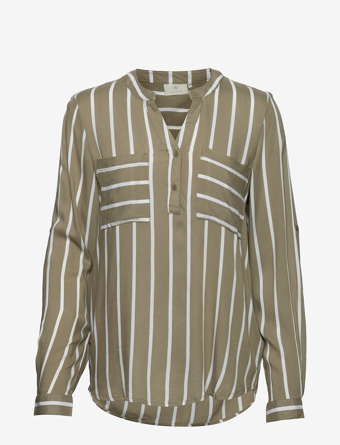 KAbabara Blouse - GREEN MERMAID / CHALK STRIPE