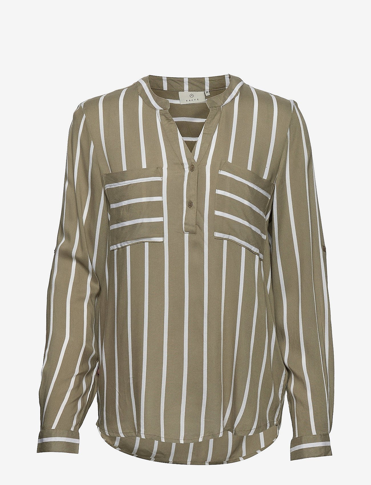 KAbabara Blouse - GREEN MERMAID / CHALK STRIPE