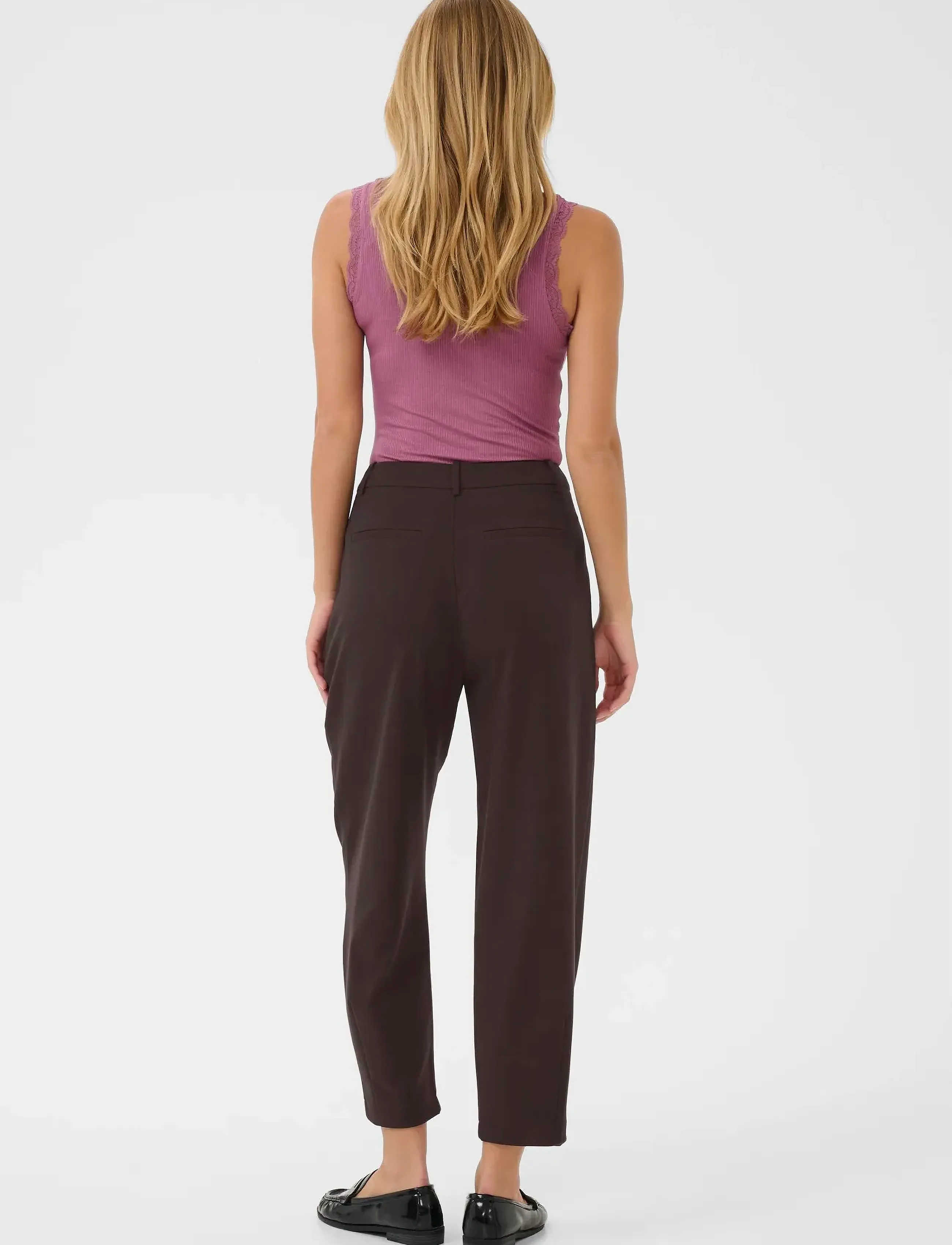 Kaffe - KAMERLE PANTS CROPPED - peoriided outlet-hindadega - black coffee - 4