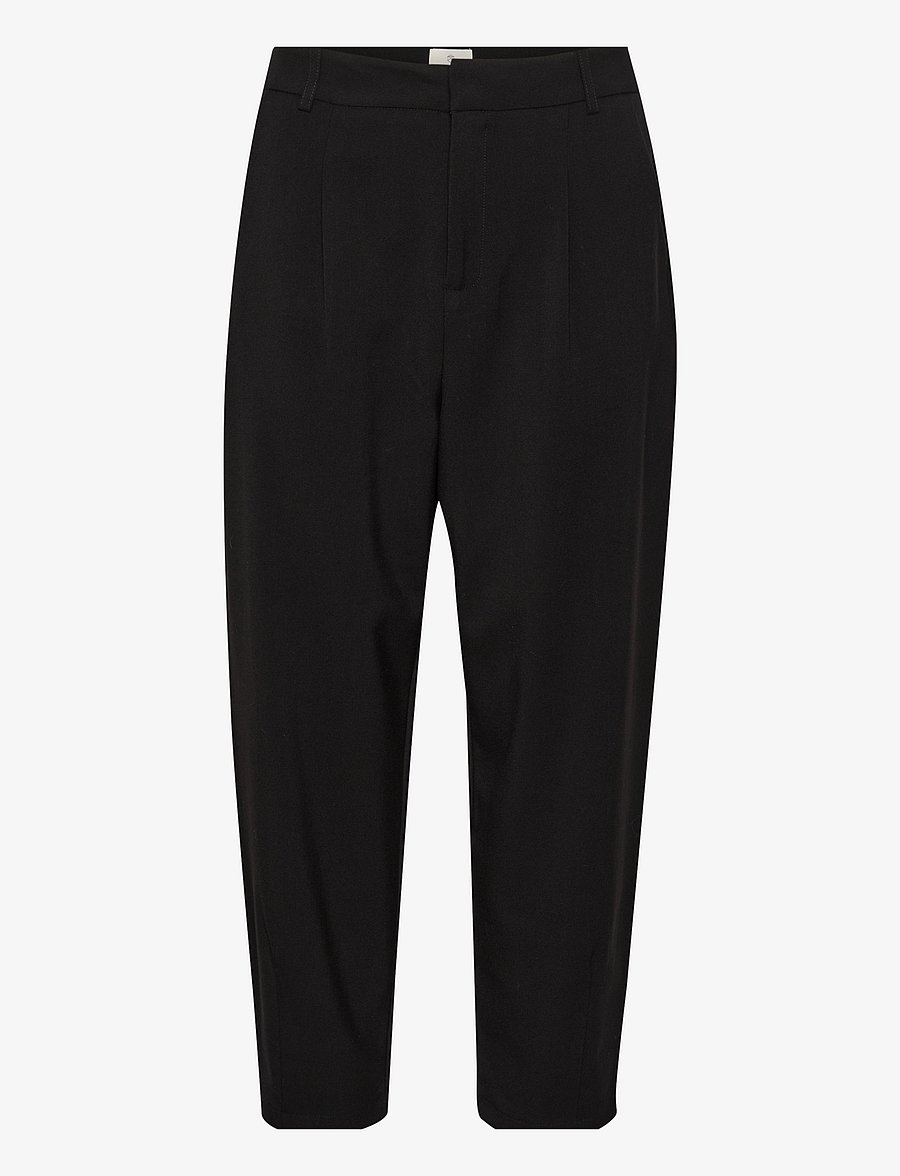 Kaffe - KAMERLE PANTS CROPPED - anzugshosen - black deep - 1