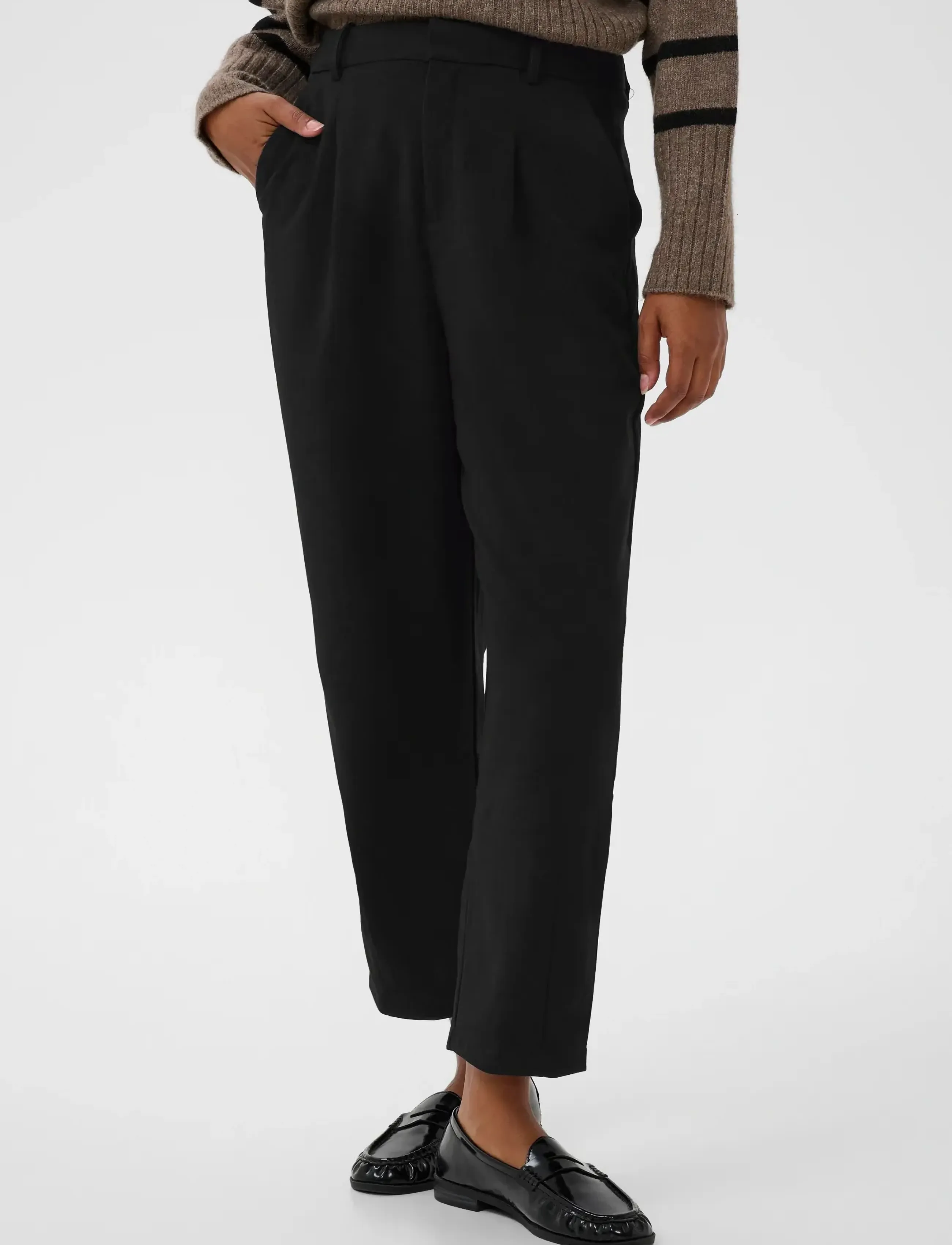 Kaffe Kamerle Pants Cropped, 42, Trousers, Schwarz - Suitpants, Frauen