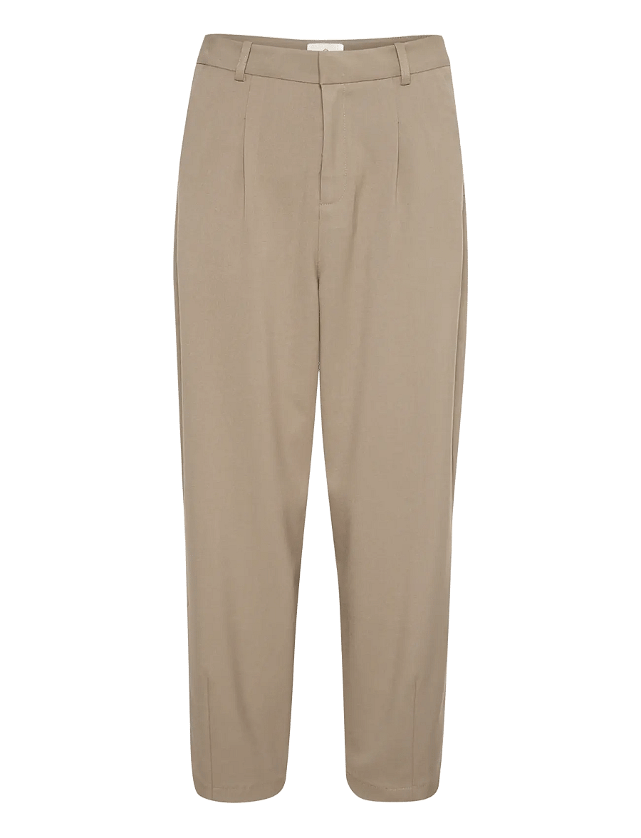 Kaffe - KAMERLE PANTS CROPPED - anzugshosen - brindle - 1