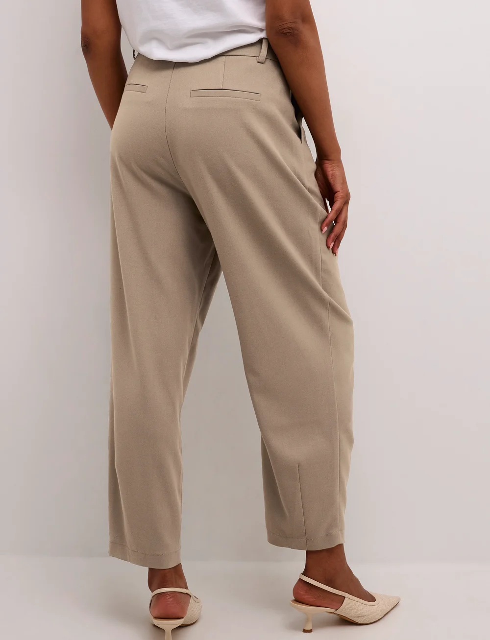 Kaffe - KAmerle Pants Cropped - habitbukser - brindle - 4
