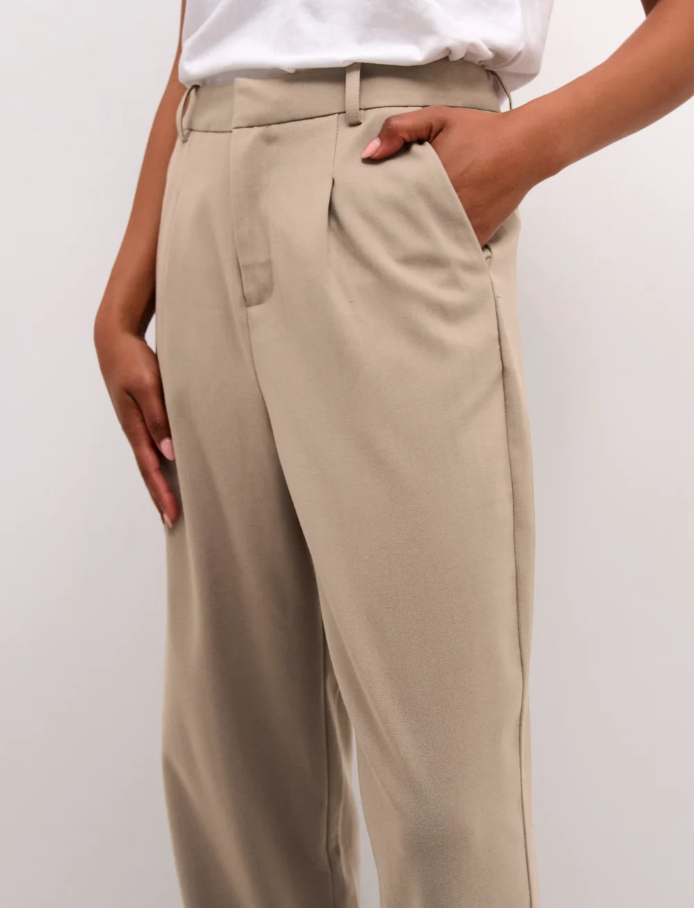 Kaffe - KAmerle Pants Cropped - habitbukser - brindle - 5