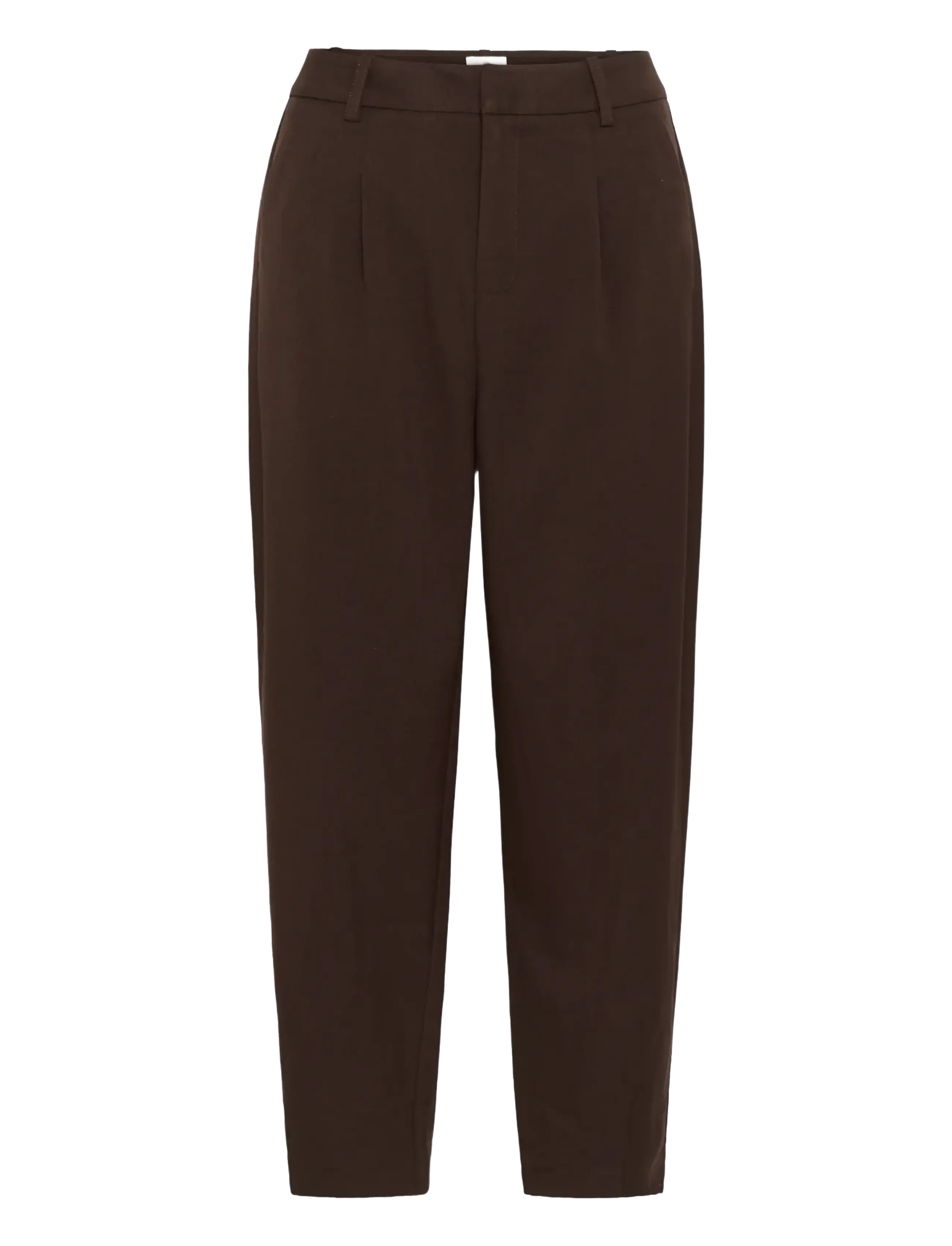 Kaffe Kamerle Pants Cropped, Kvinder, Afkortede Plisserede Bukser, Brun, Str: 42