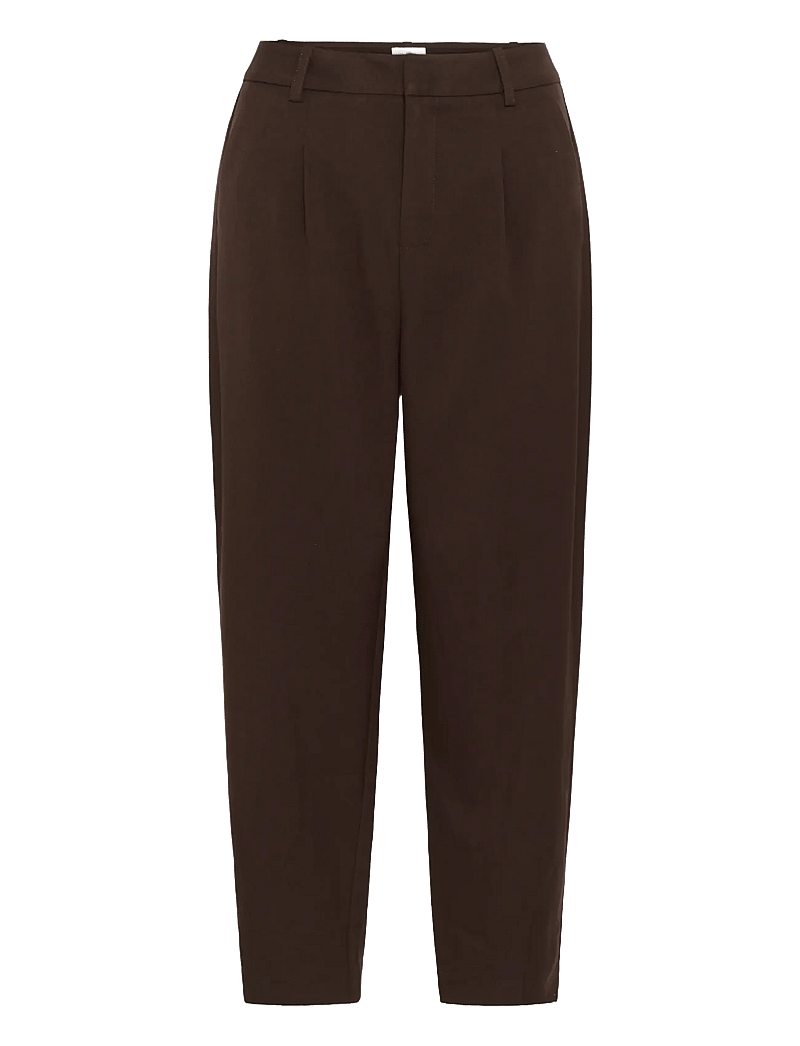 Kaffe - KAMERLE PANTS CROPPED - habitbukser - coffee bean - 0