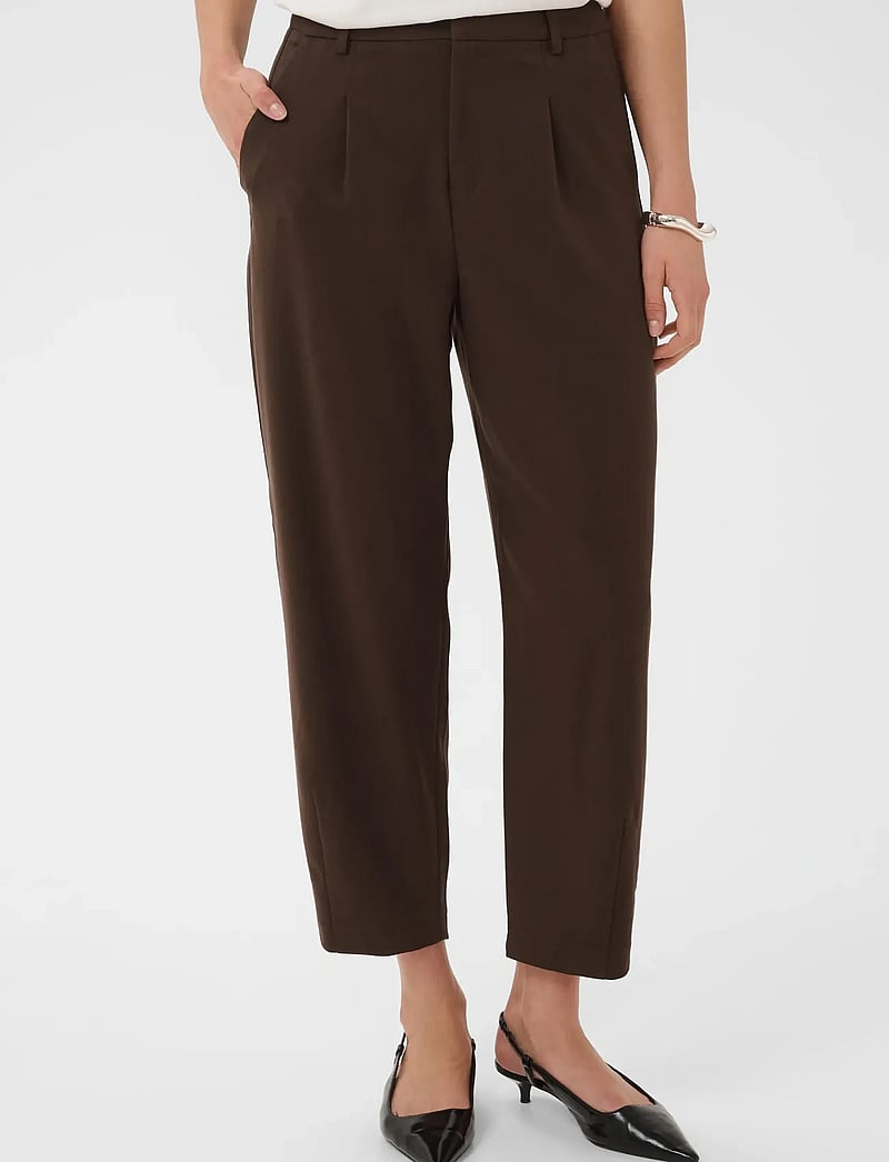 Kaffe - KAMERLE PANTS CROPPED - habitbukser - coffee bean - 2