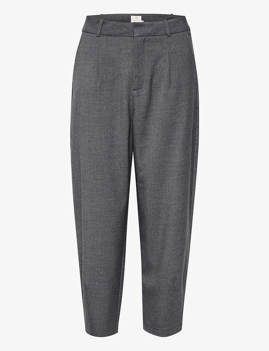 Kaffe - KAMERLE PANTS CROPPED - habitbukser - dark grey melange - 1