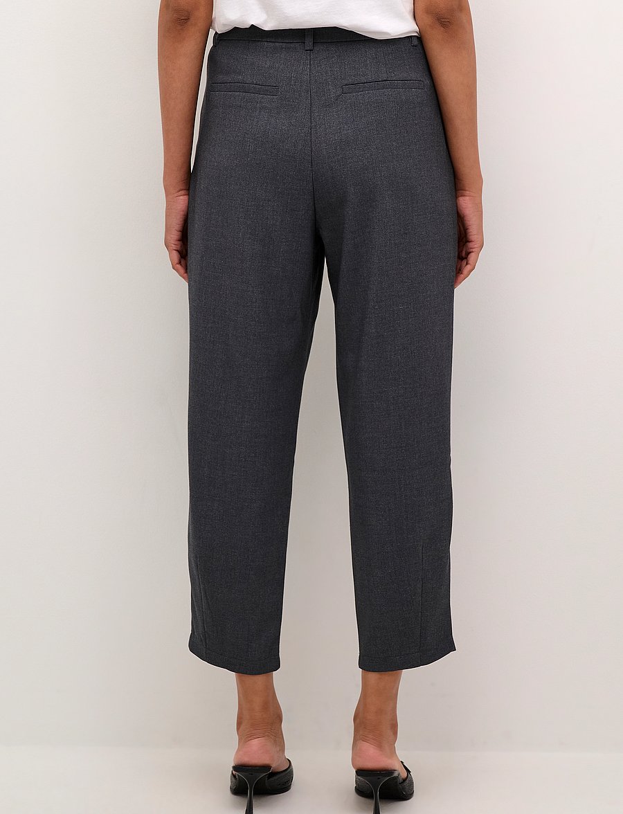 Kaffe - KAMERLE PANTS CROPPED - habitbukser - dark grey melange - 4