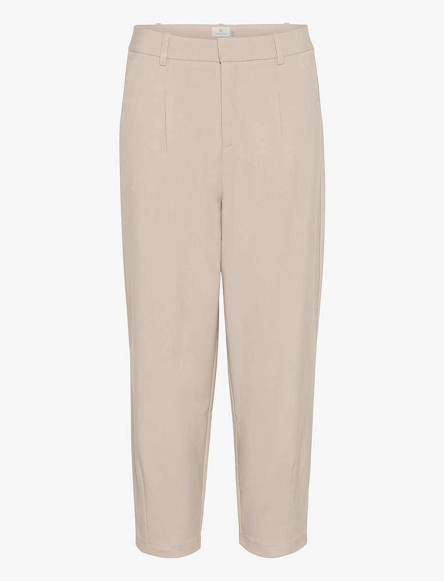 Kaffe - KAMERLE PANTS CROPPED - sérsniðnar buxur - feather gray - 1