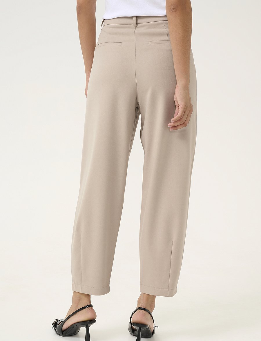 Kaffe - KAMERLE PANTS CROPPED - sérsniðnar buxur - feather gray - 5
