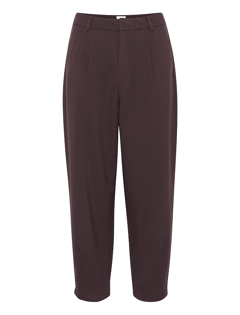 Kaffe - KAmerle Pants Cropped - kostymbyxor - fudge - 1