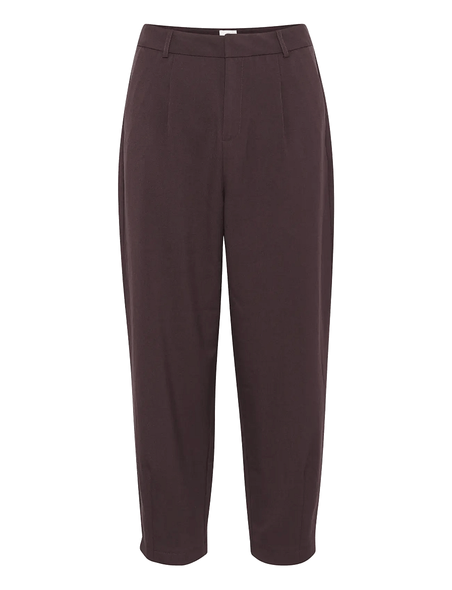 Kaffe - KAMERLE PANTS CROPPED - anzugshosen - fudge - 1