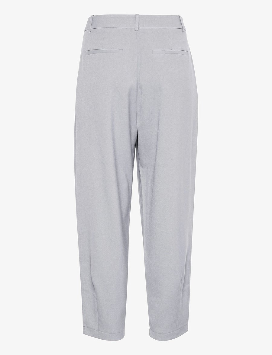 Kaffe - KAMERLE PANTS CROPPED - lietišķā stila bikses - grey melange - 2