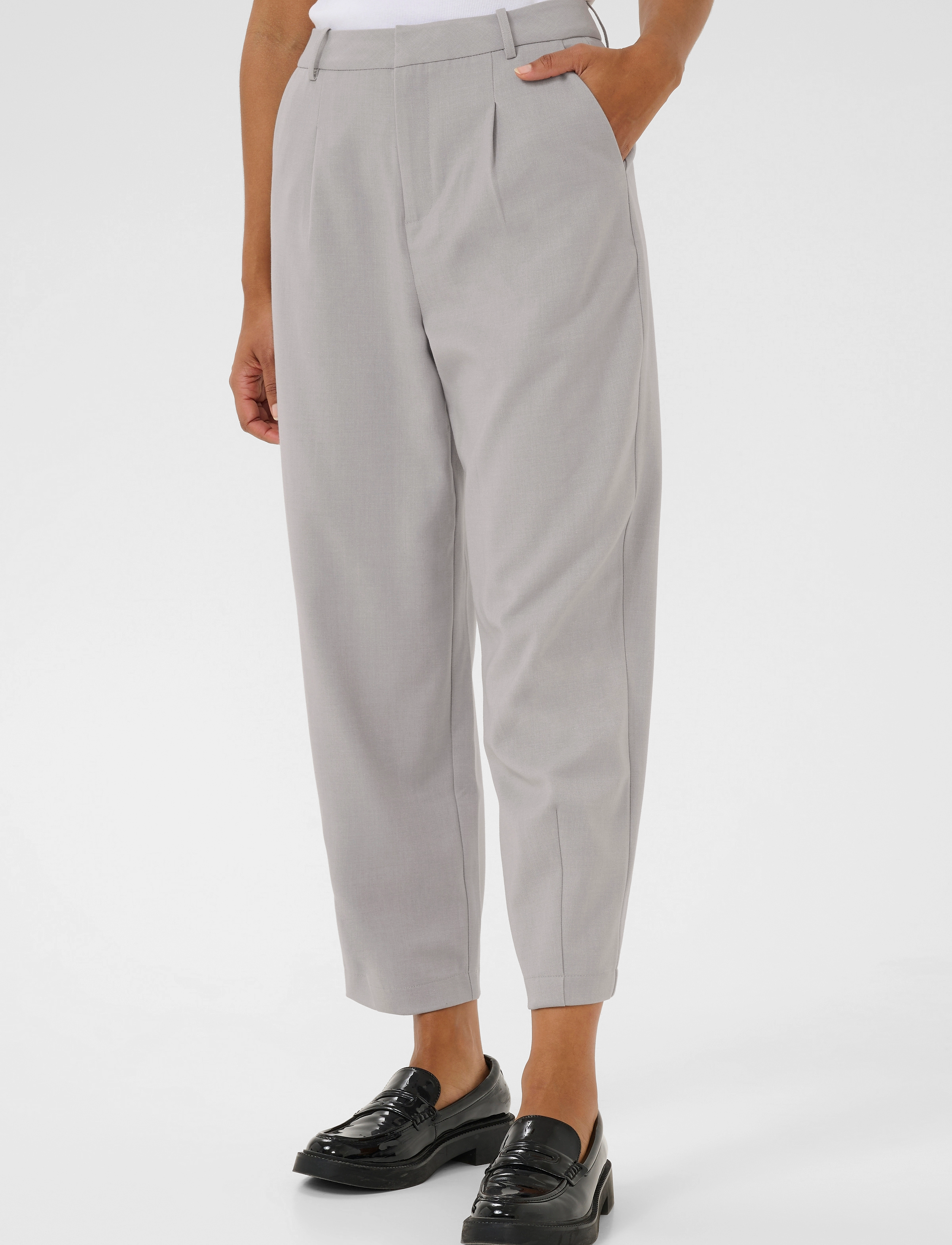 Kaffe Kamerle Pants Cropped, 46, Trousers, Grau - Suitpants, Frauen