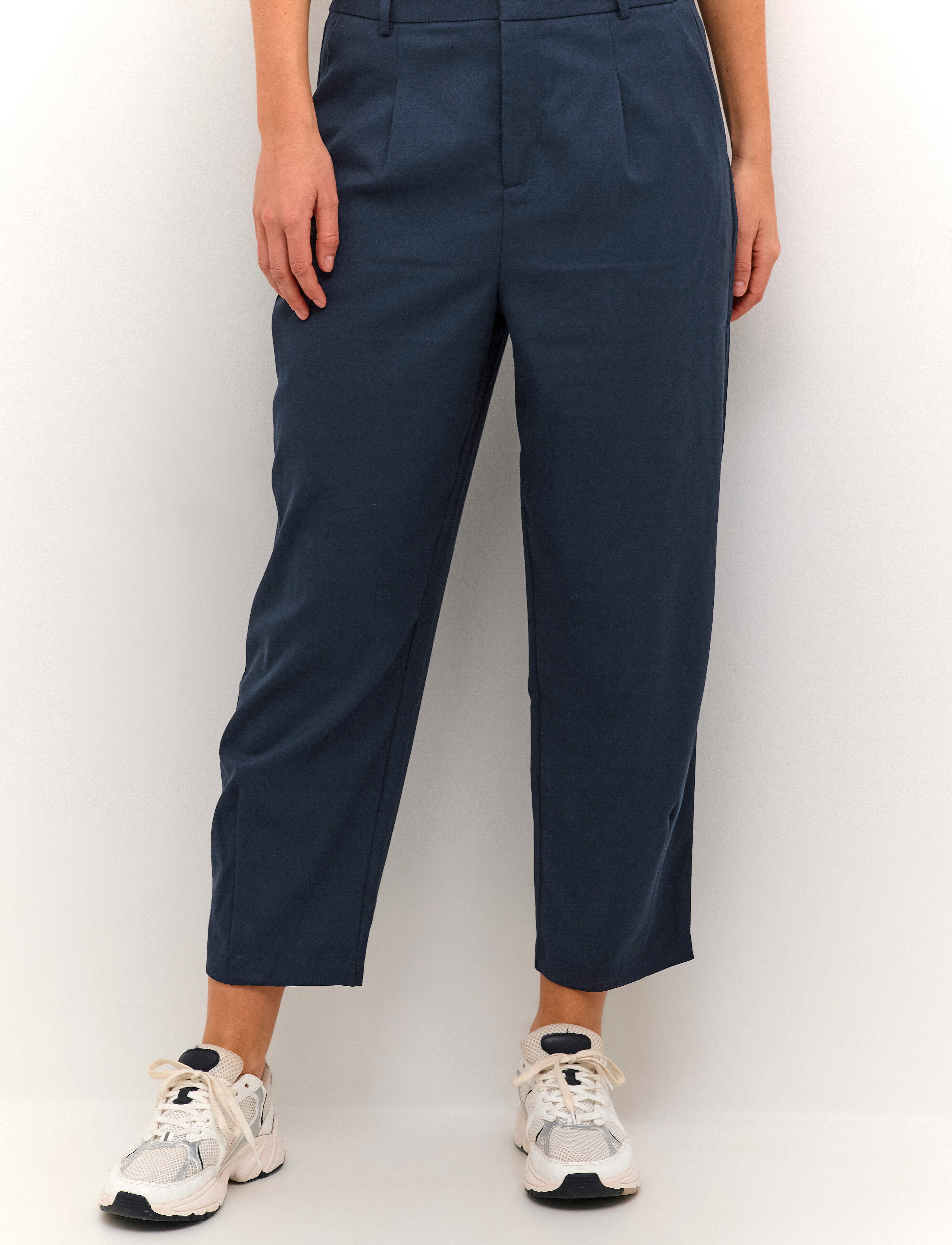 Kaffe Kamerle Pants Cropped, 44, Trousers, Marineblau - Suitpants, Frauen