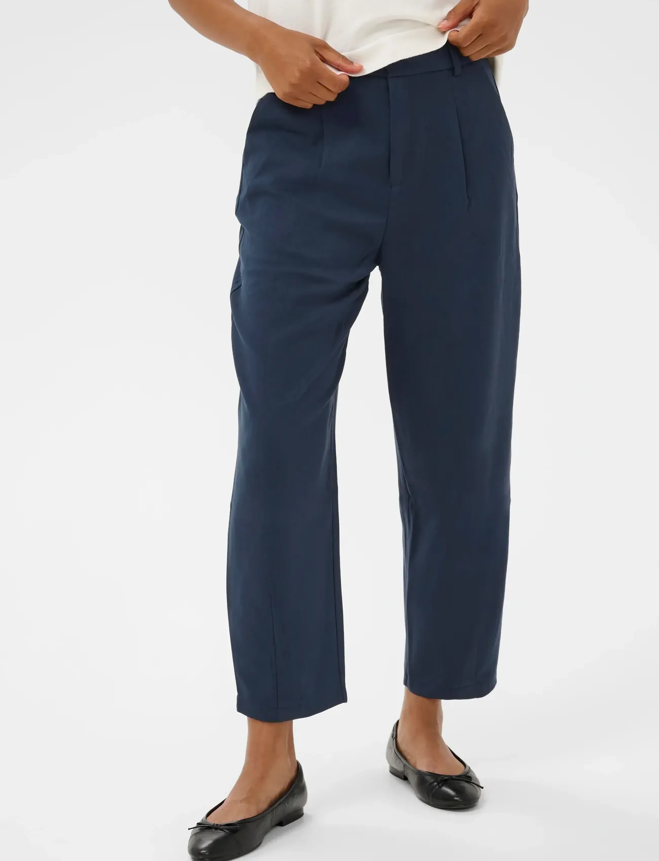 Kaffe - KAMERLE PANTS CROPPED - formell - midnight marine - 3