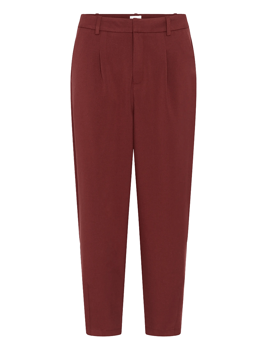 Kaffe - KAMERLE PANTS CROPPED - tailored trousers - port - 0