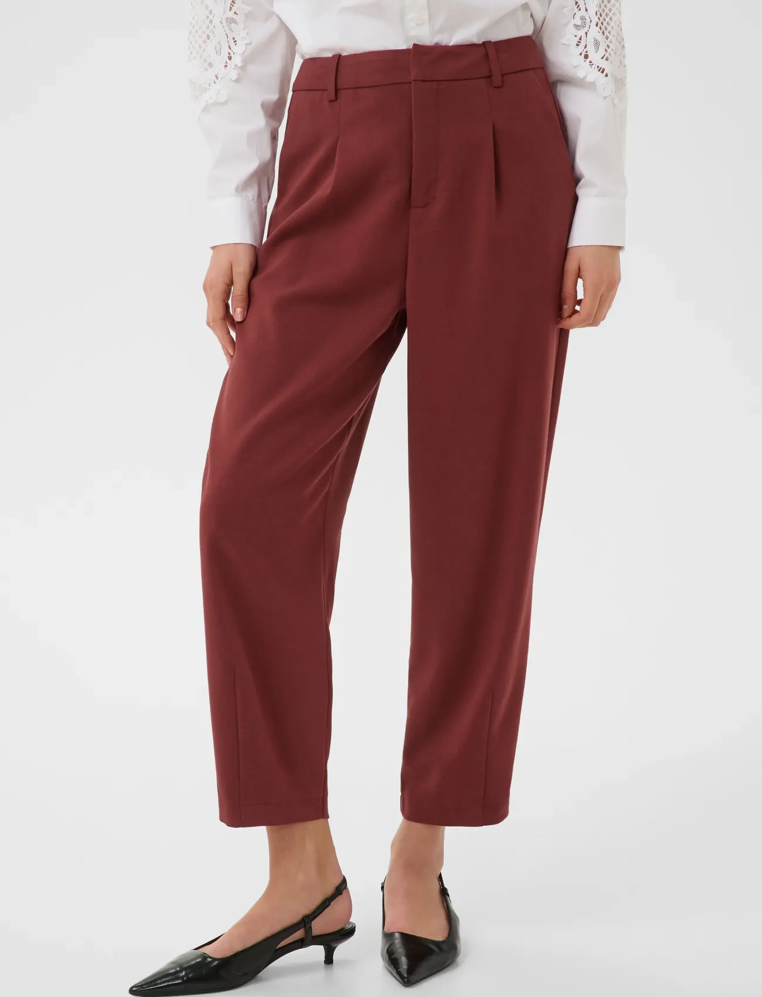 Kaffe - KAmerle Pants Cropped - peoriided outlet-hindadega - port - 2