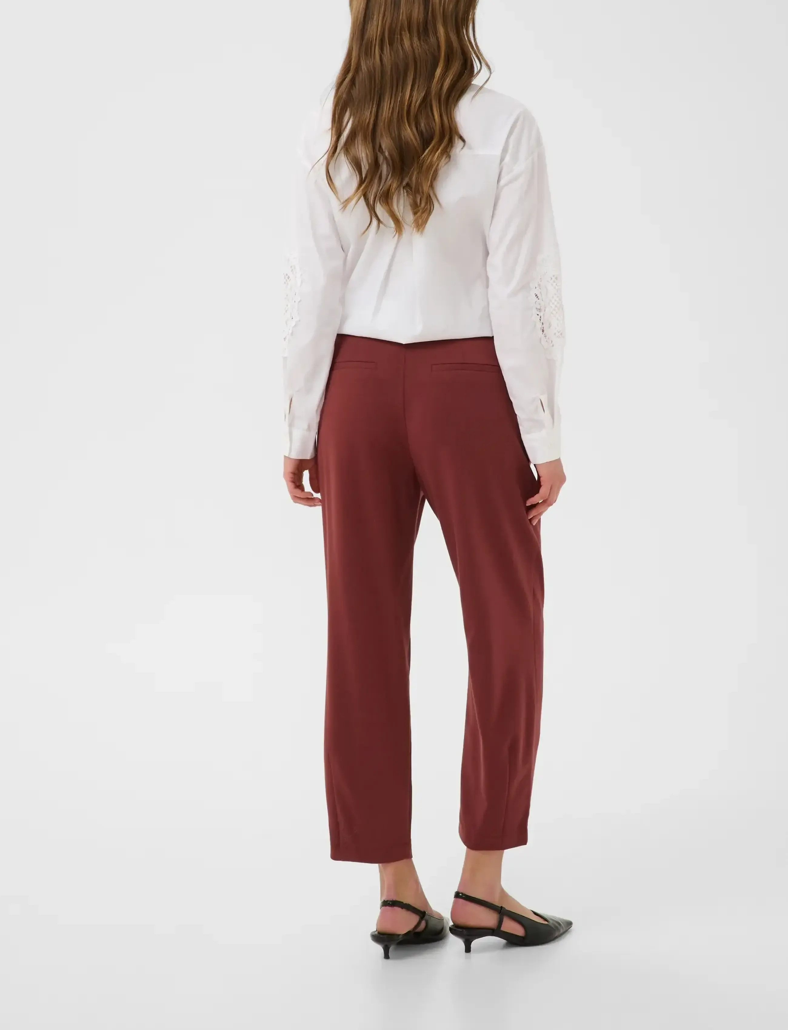 Kaffe - KAmerle Pants Cropped - peoriided outlet-hindadega - port - 4