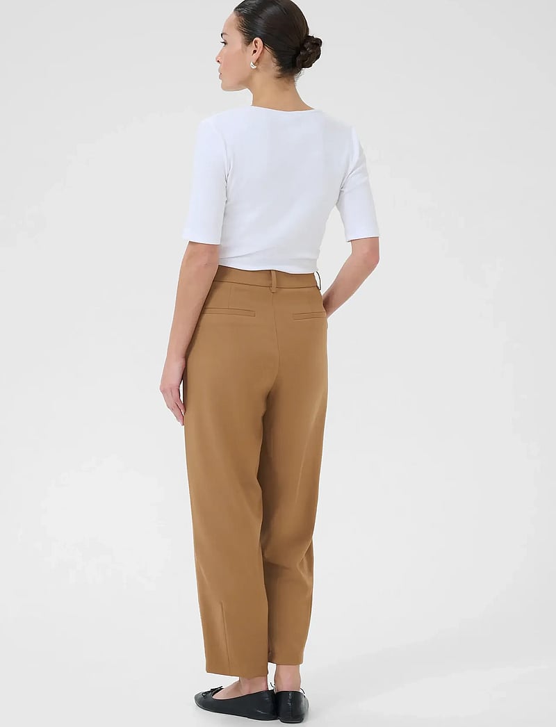 Kaffe - KAmerle Pants Cropped - pidulikud püksid - toasted coconut - 4